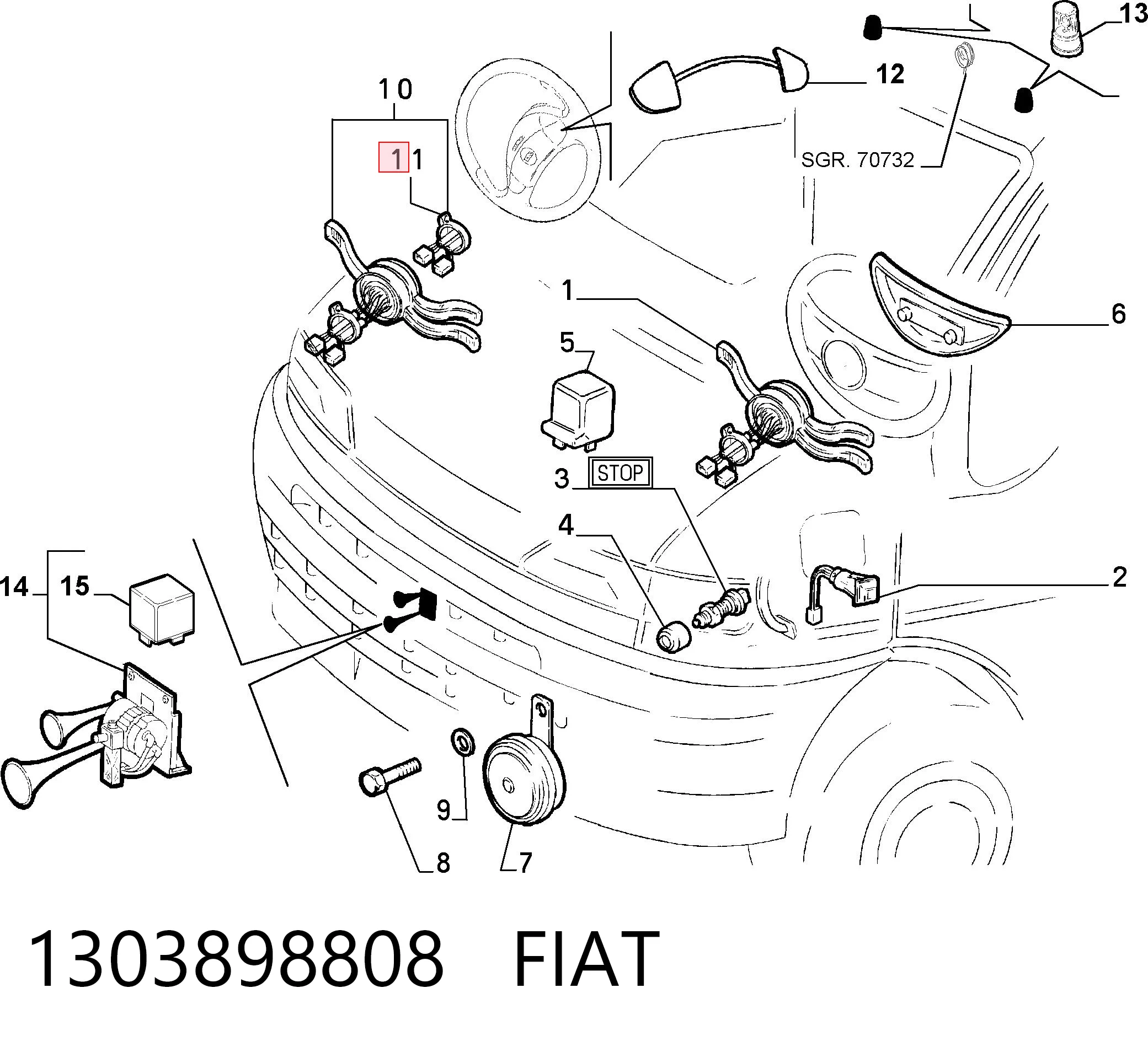 Левый подрулевой переключатель DA43196 Magneti Marelli