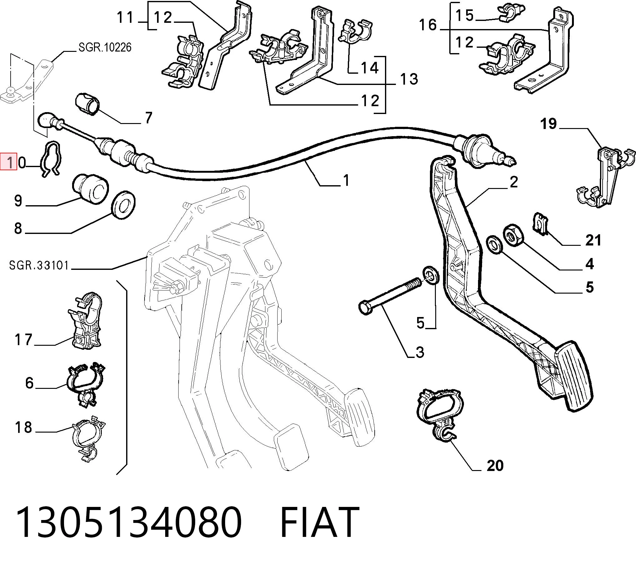 Тросик газа Autotechteile 512070