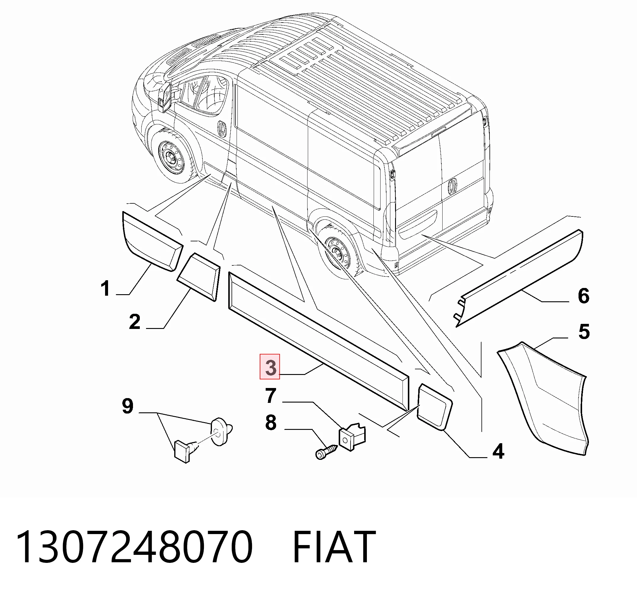Молдинг боковой (сдвижной) двери Polcar 57700020 цена, от 36.47 USD