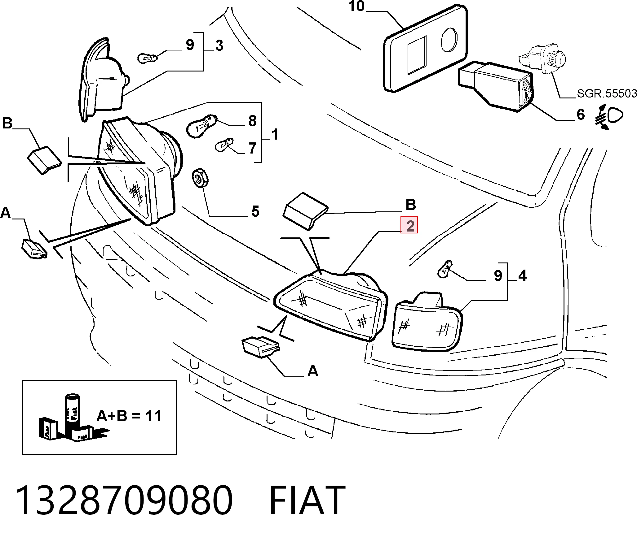 Купить Левая фара Пежо Боксер I 230L