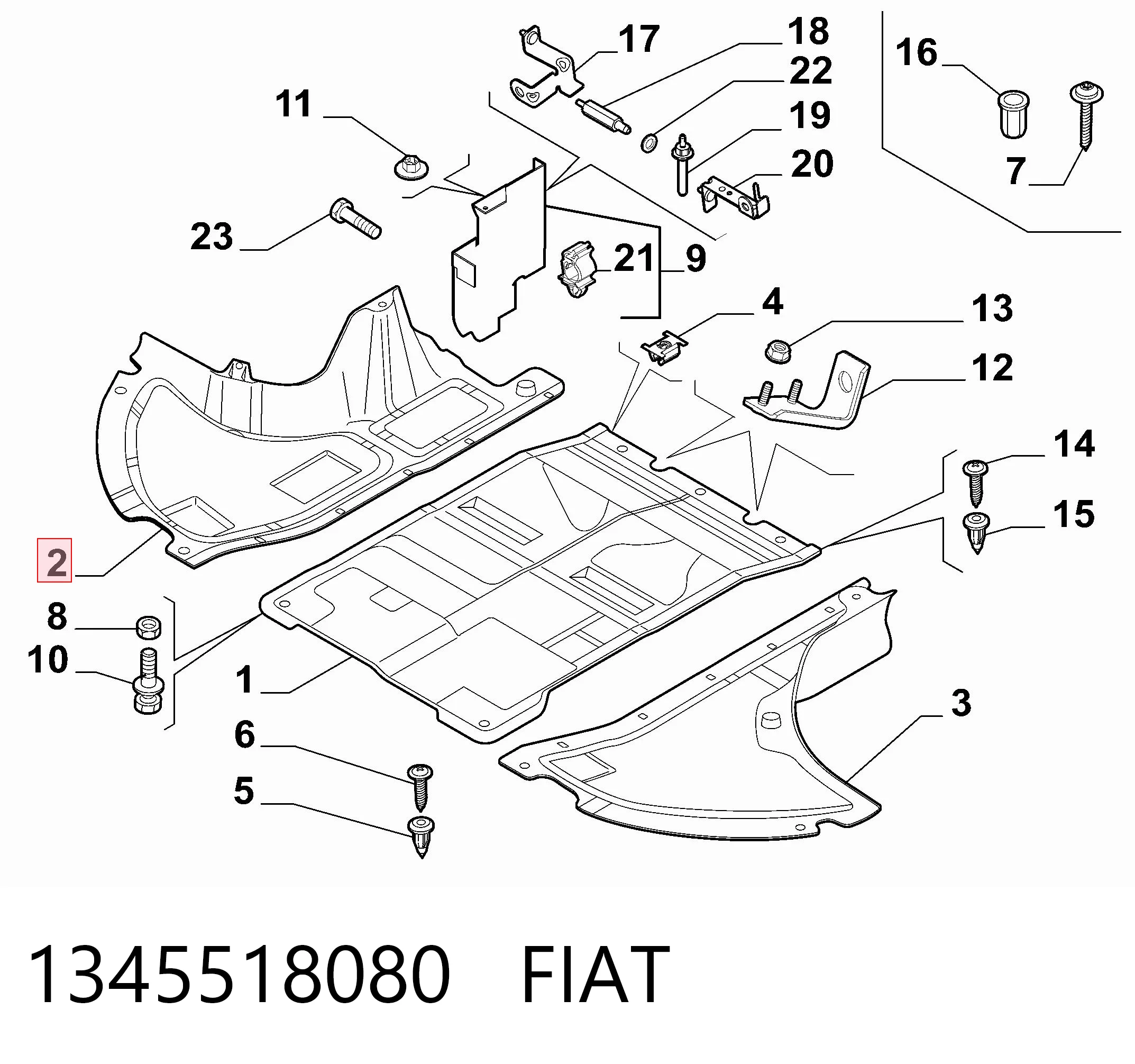 Защита двигателя правая Magneti Marelli CVR98124 цена, от 23.83 USD