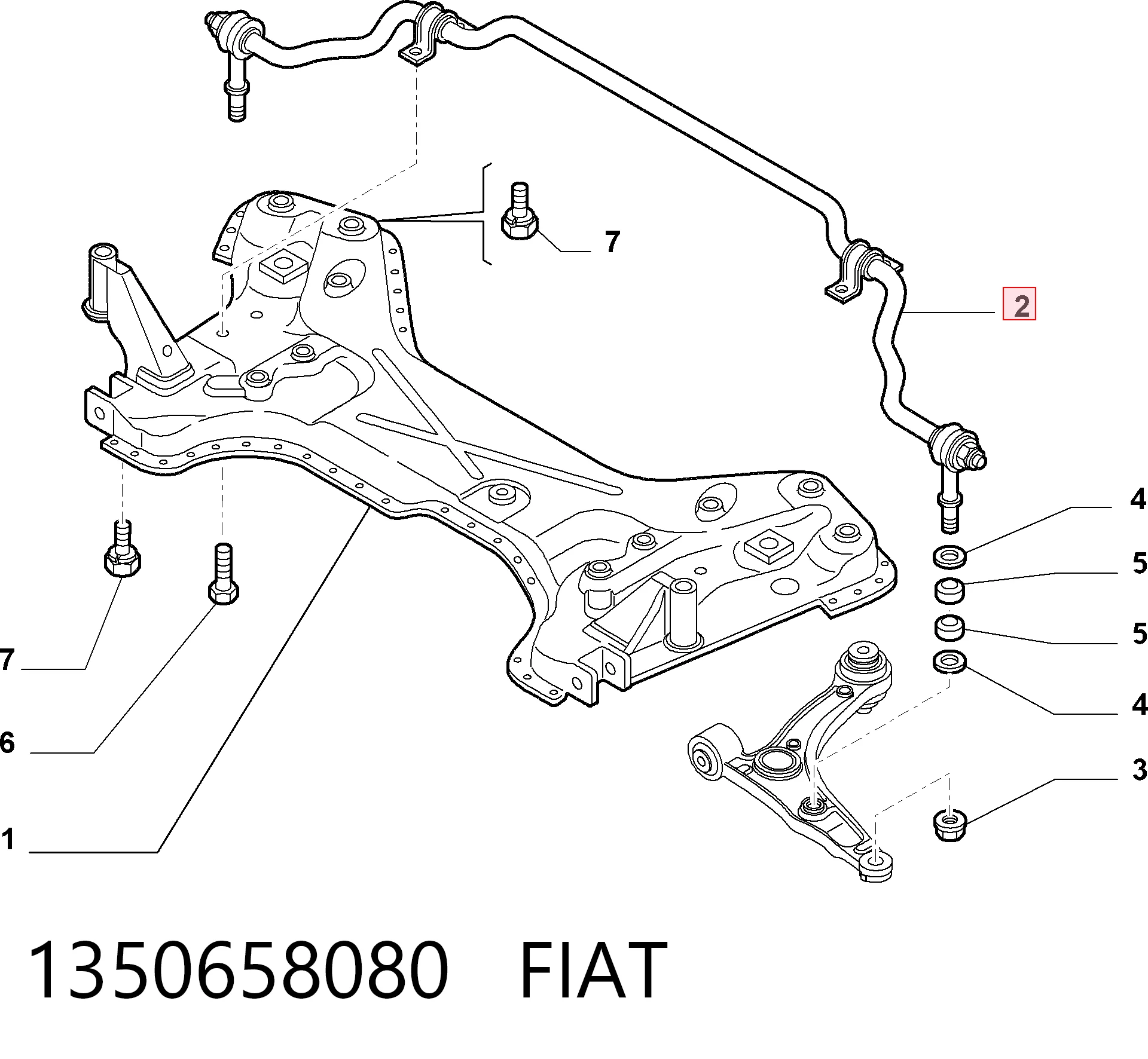  Передний стабилизатор Peugeot Boxer 3