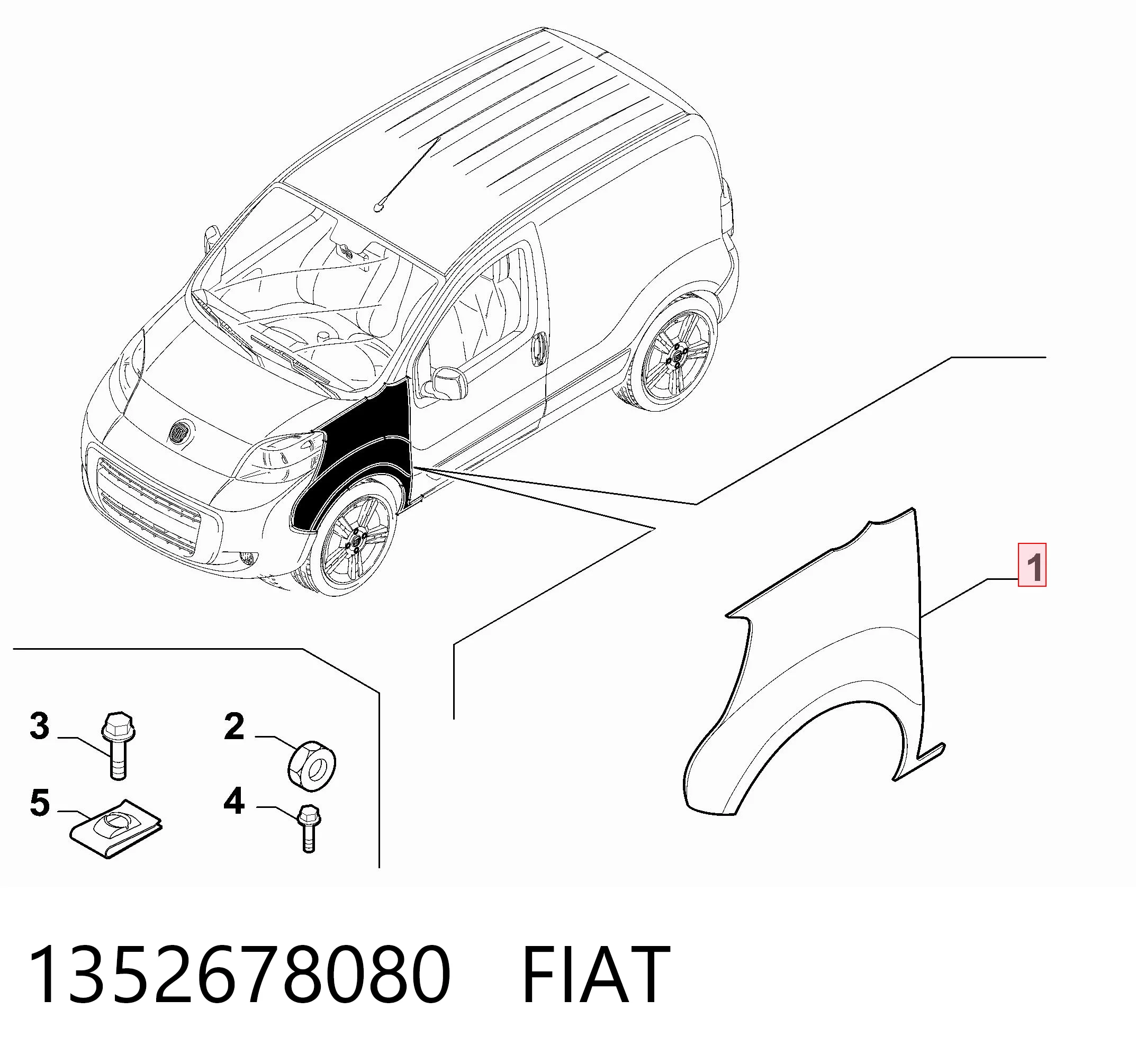 1615089380 Peugeot/Citroen Переднее левое крыло