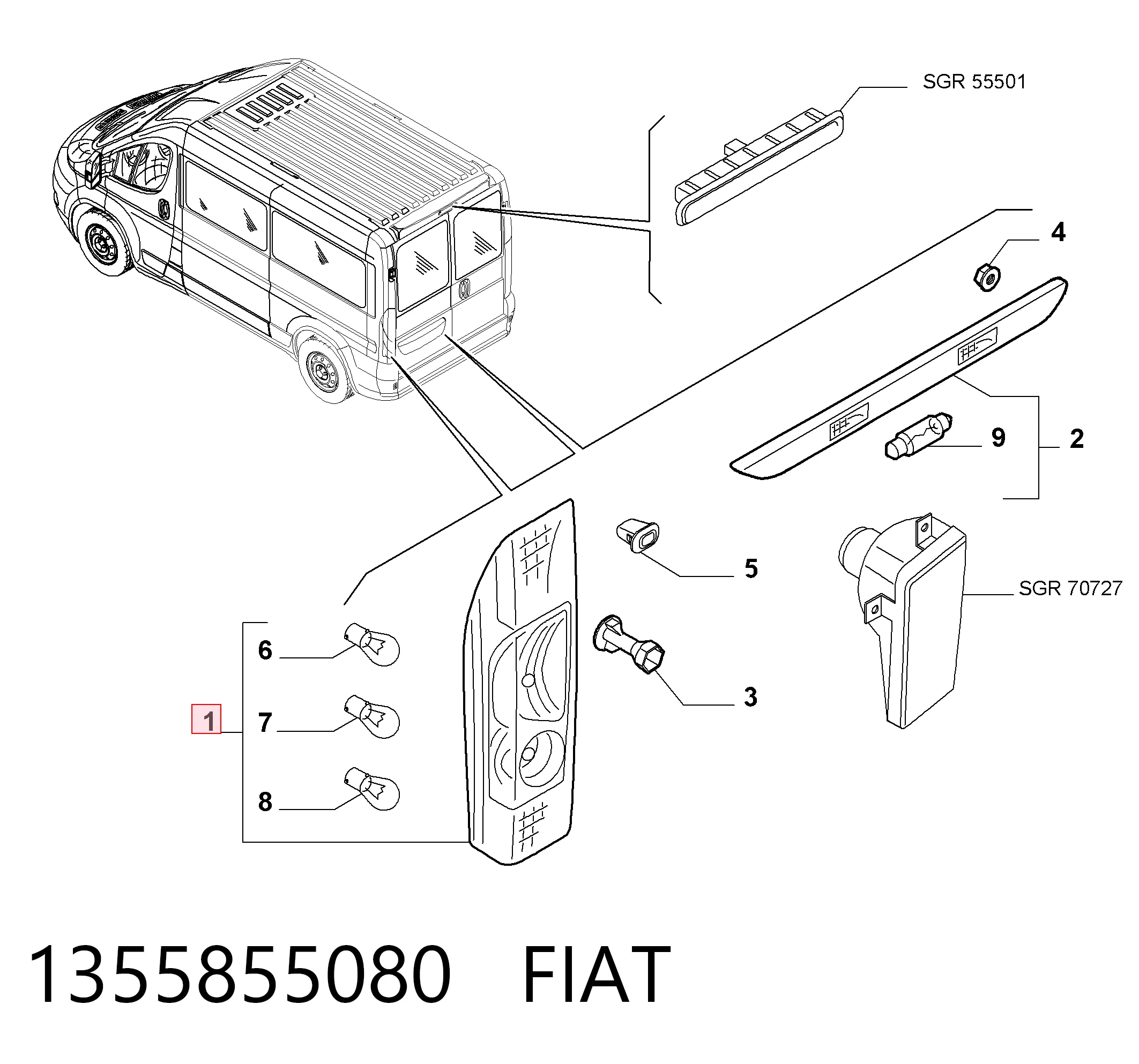 Задний фонарь 577088U Polcar