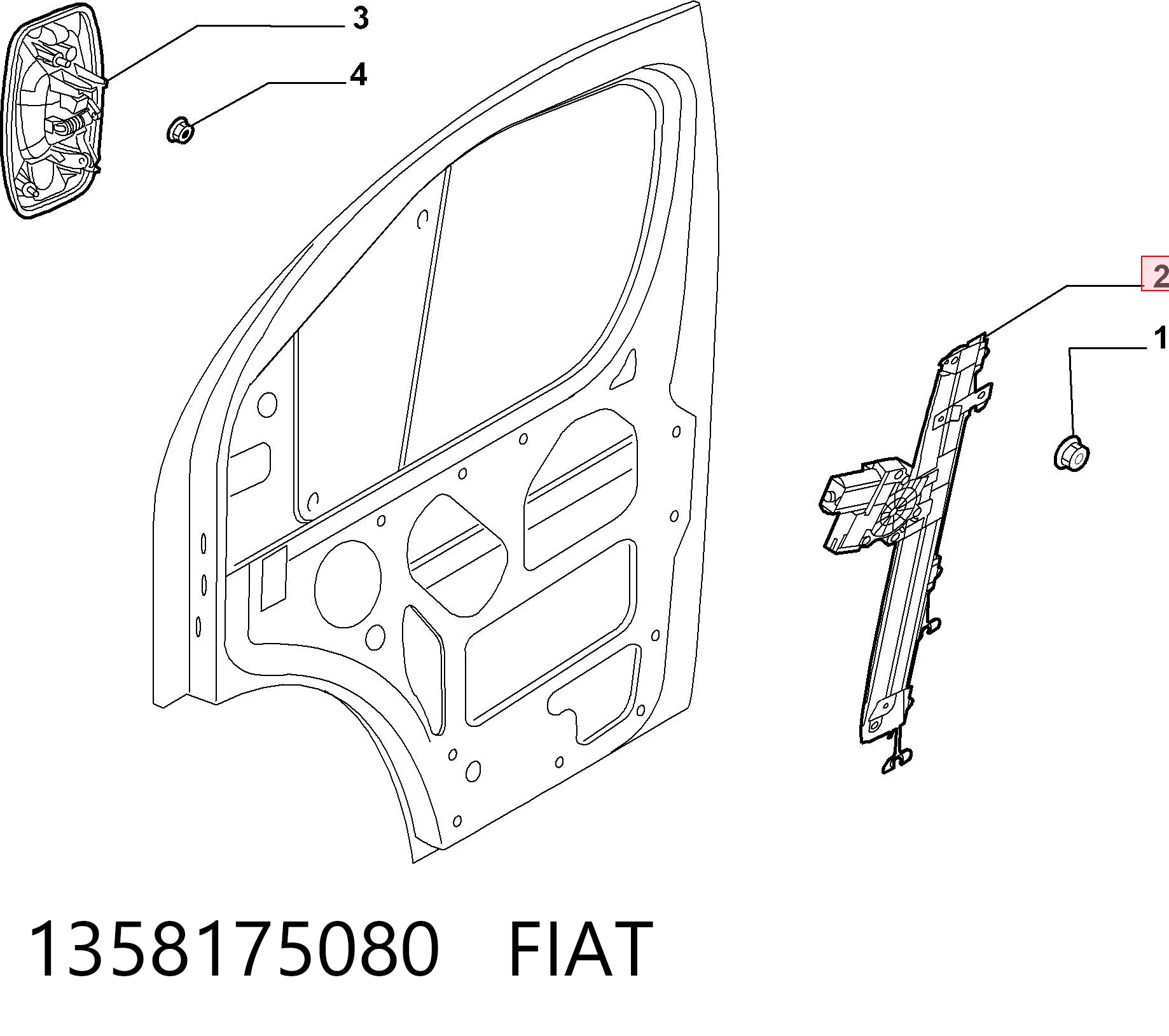  Стеклоподъемник передней правой двери Peugeot Boxer 2
