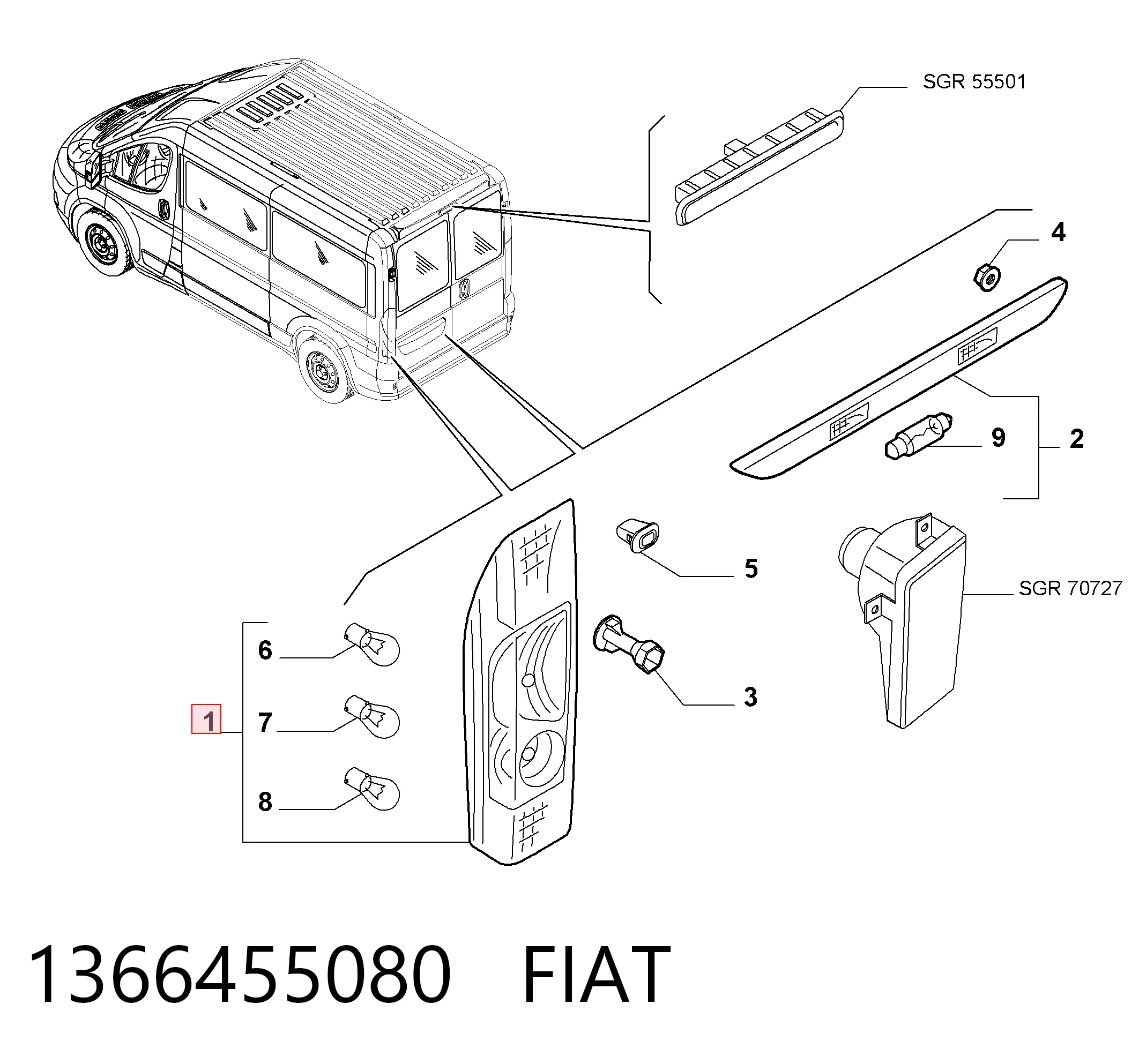 Правый стоп Polcar 577088U