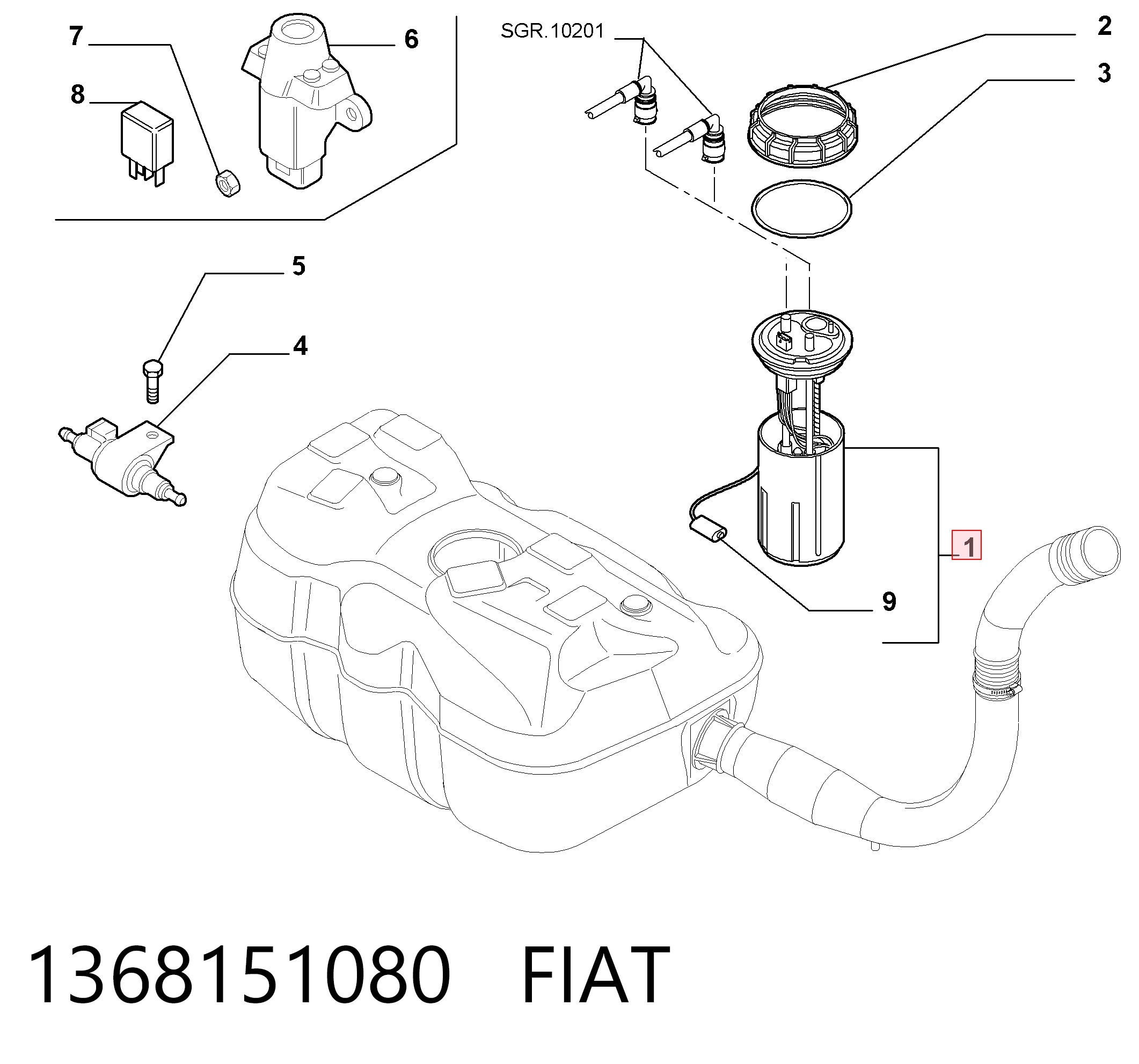 Купить MAM00201M Magneti Marelli Модуль топливного насоса