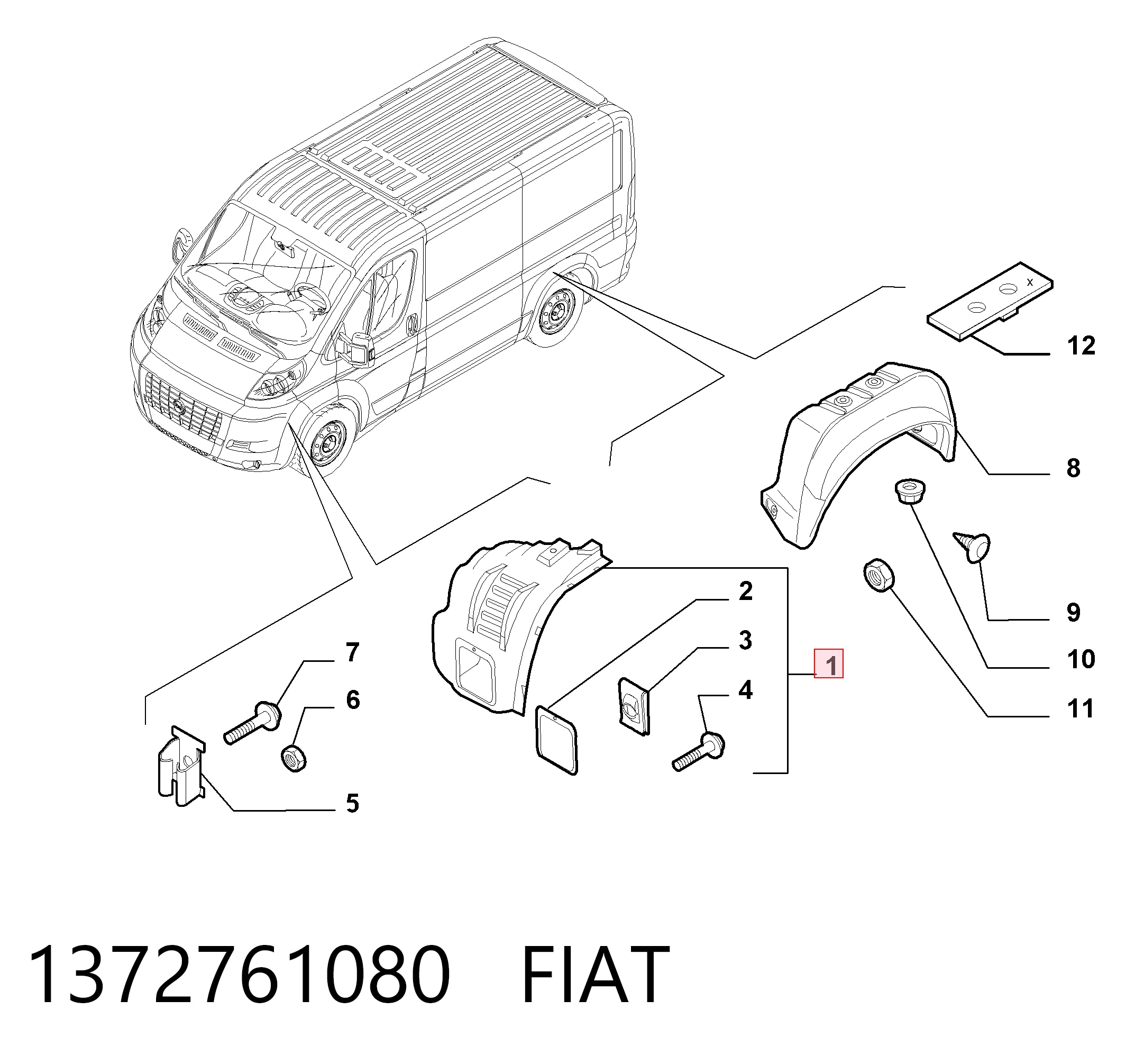  Подкрылок передний левый Peugeot Boxer 3