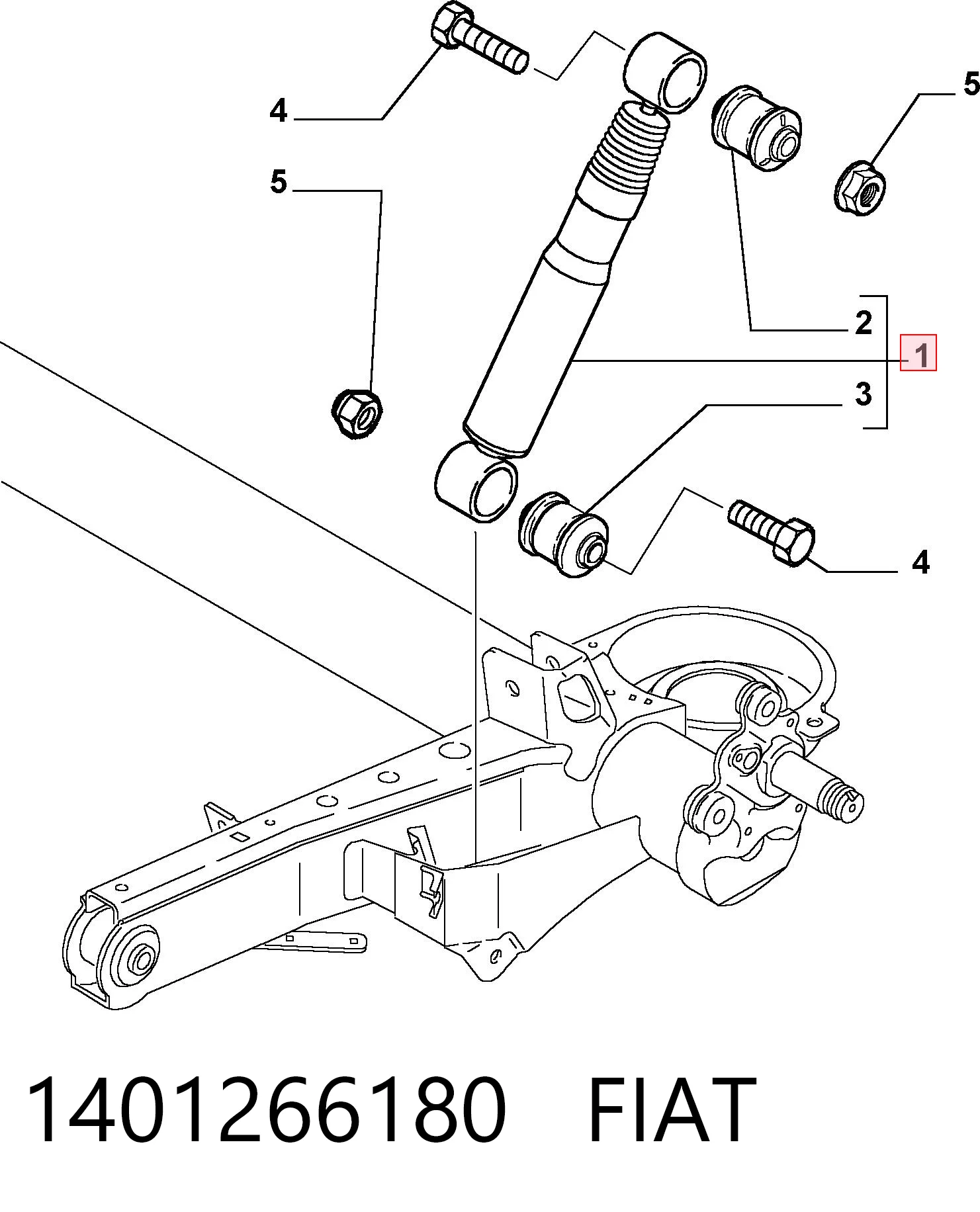 Амортизатор задний FIAT 1401266180