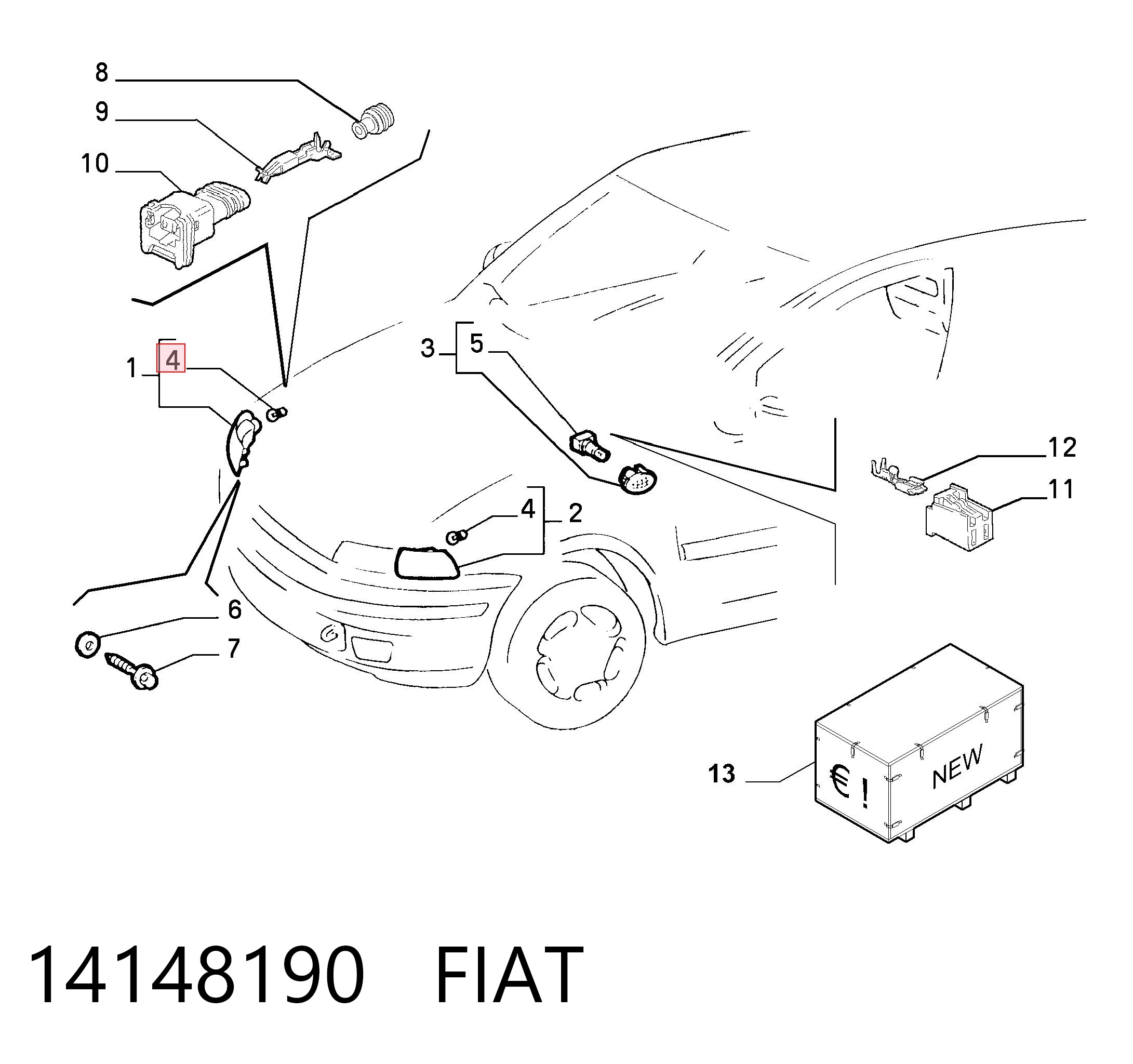 Лампочка FIAT 14148190