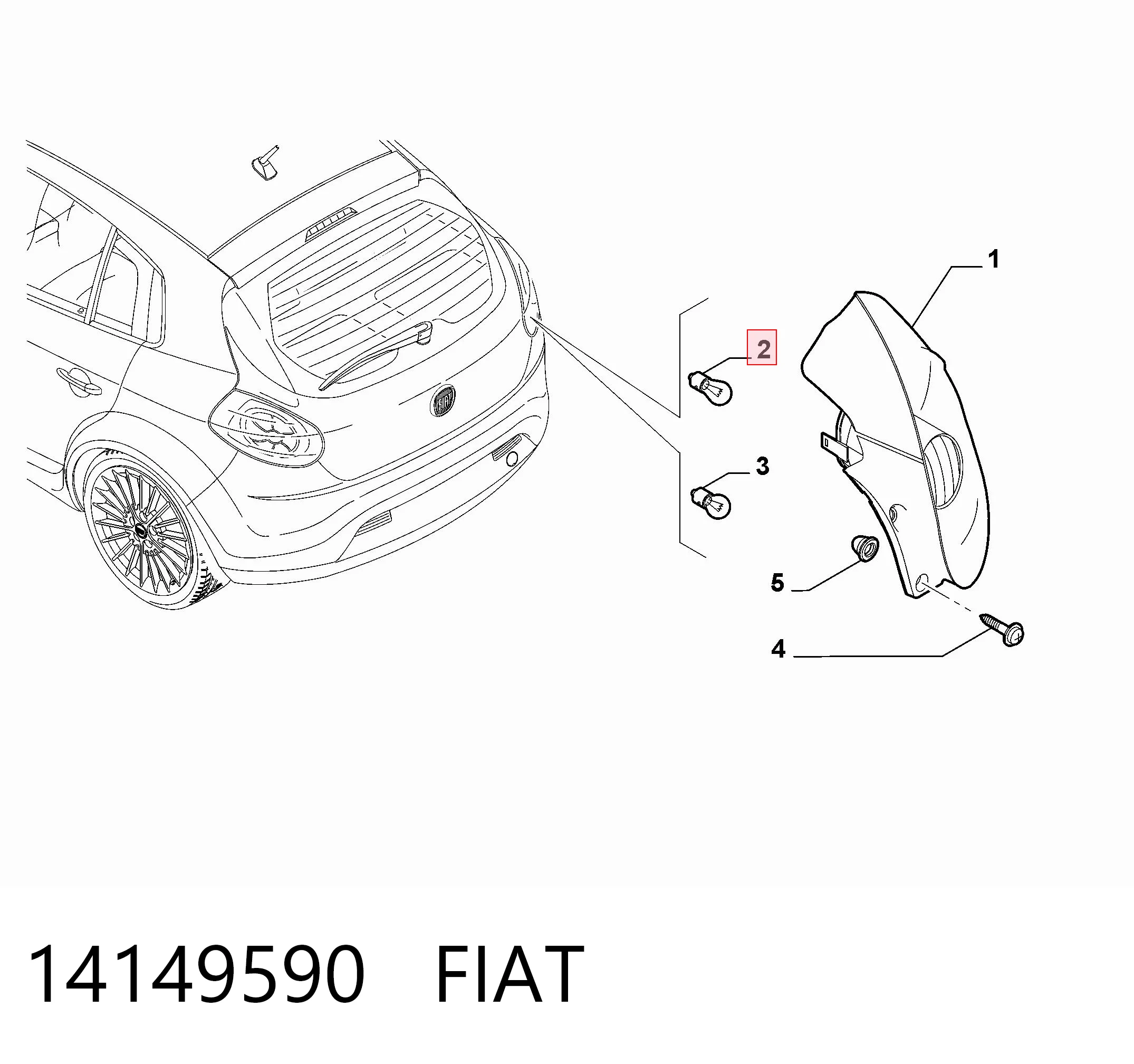 Лампочка FIAT 14149590