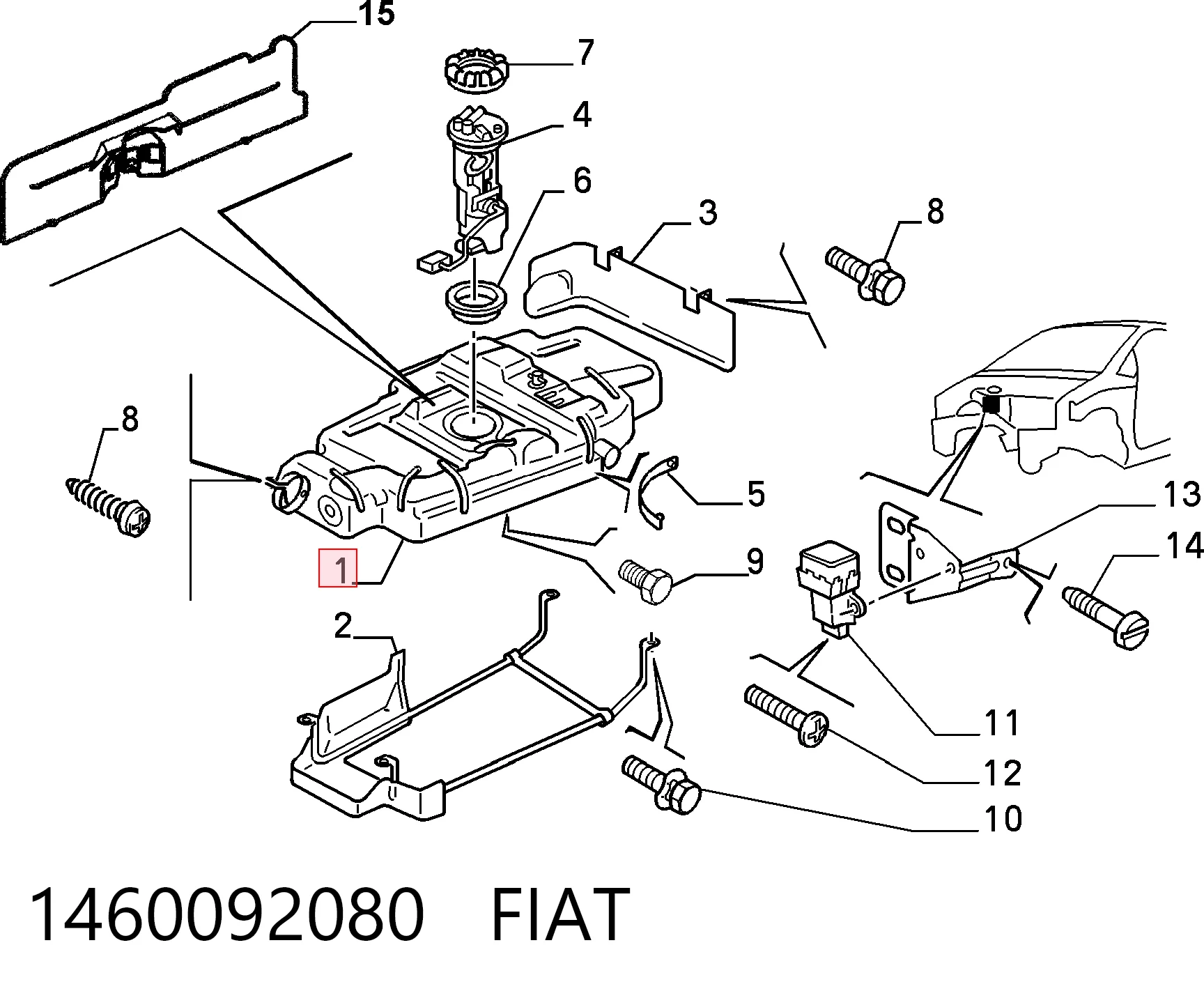 Бак топливный FIAT 1460092080