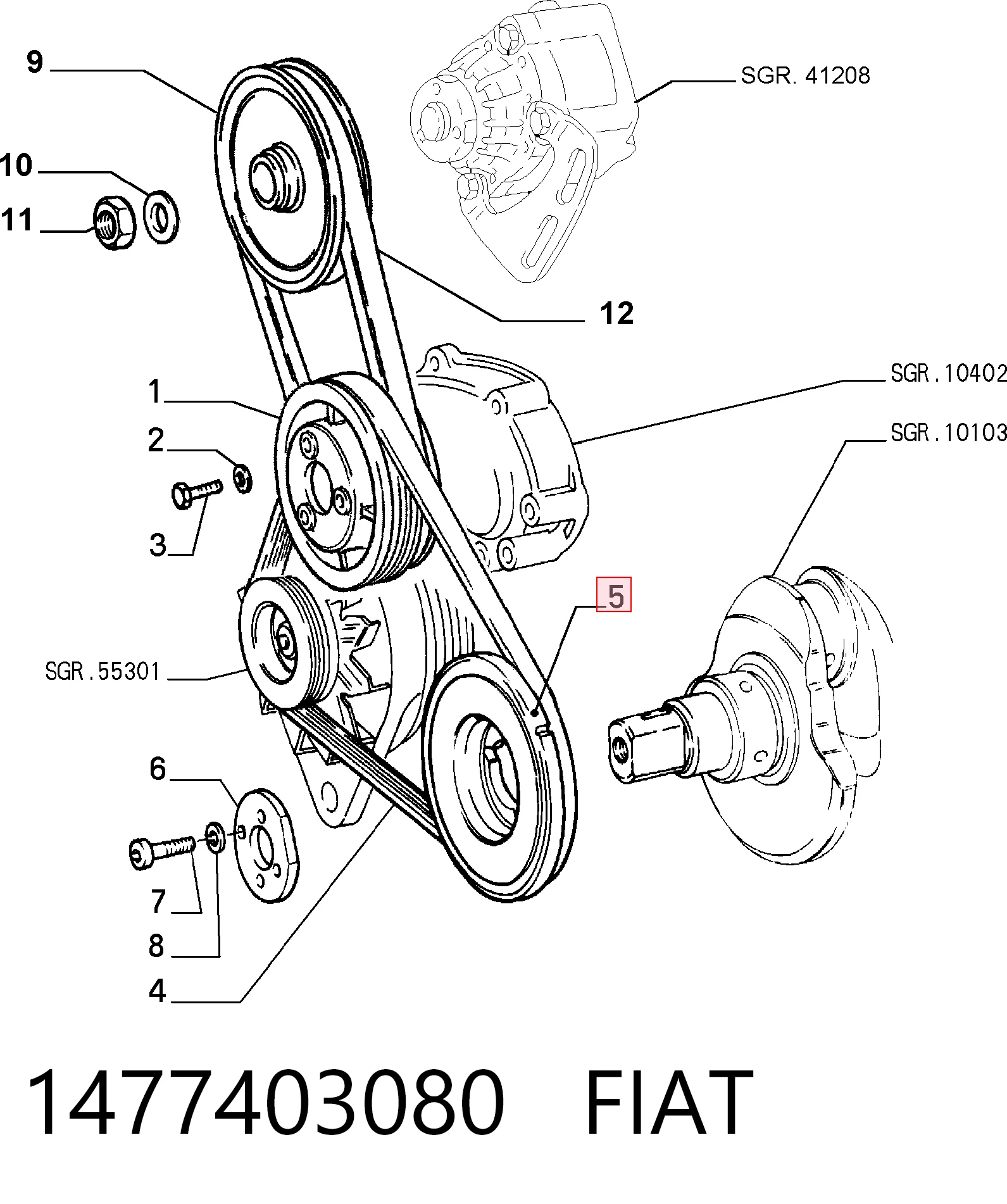  Шкив коленвала Peugeot Boxer 1