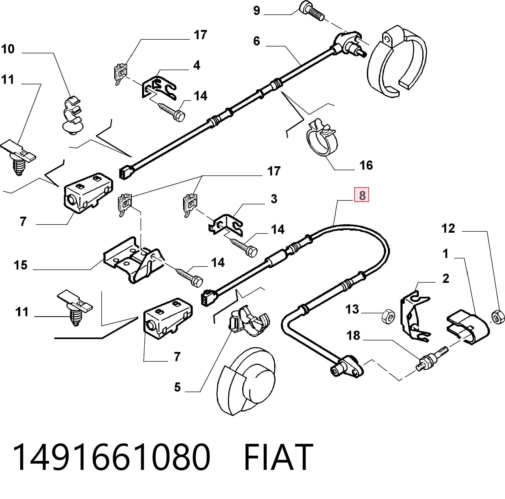 Передний датчик АБС Fiat Scudo фургон (220L) (1996 - 2006) цена, от 28.15 USD