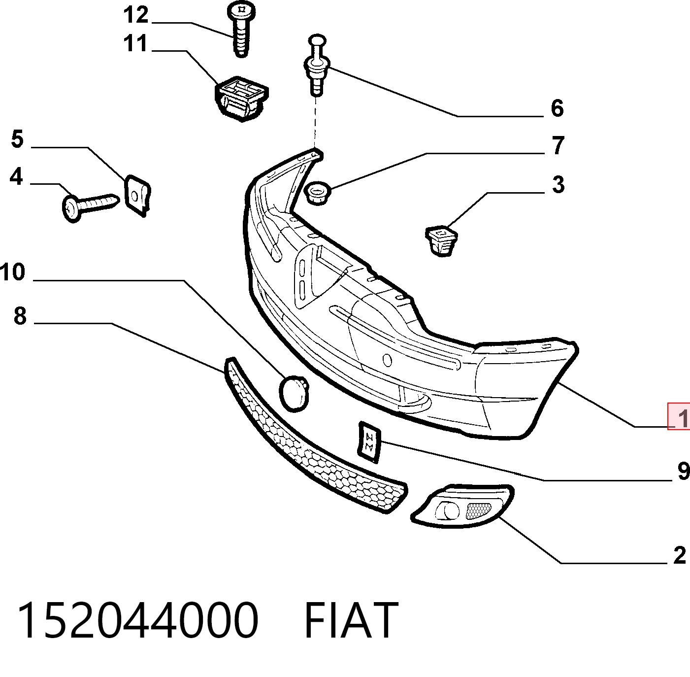 Бампер передний в сборе на Alfa Romeo 156  932