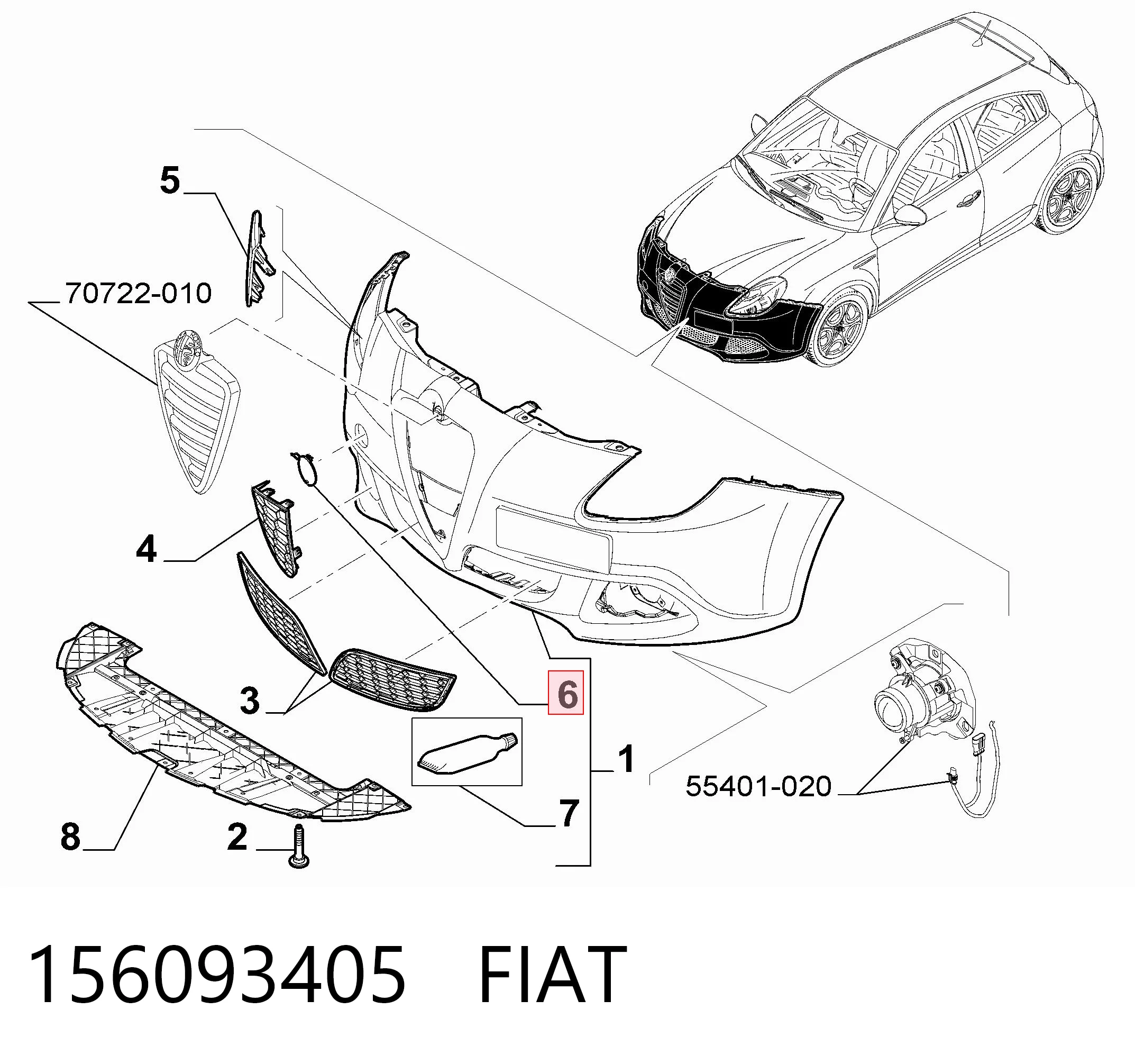 Заглушка буксировочного крюка в передний бампер Alfa Romeo Giulietta хэтчбек (940) (2010 - 2020) цена, от 11.14 USD