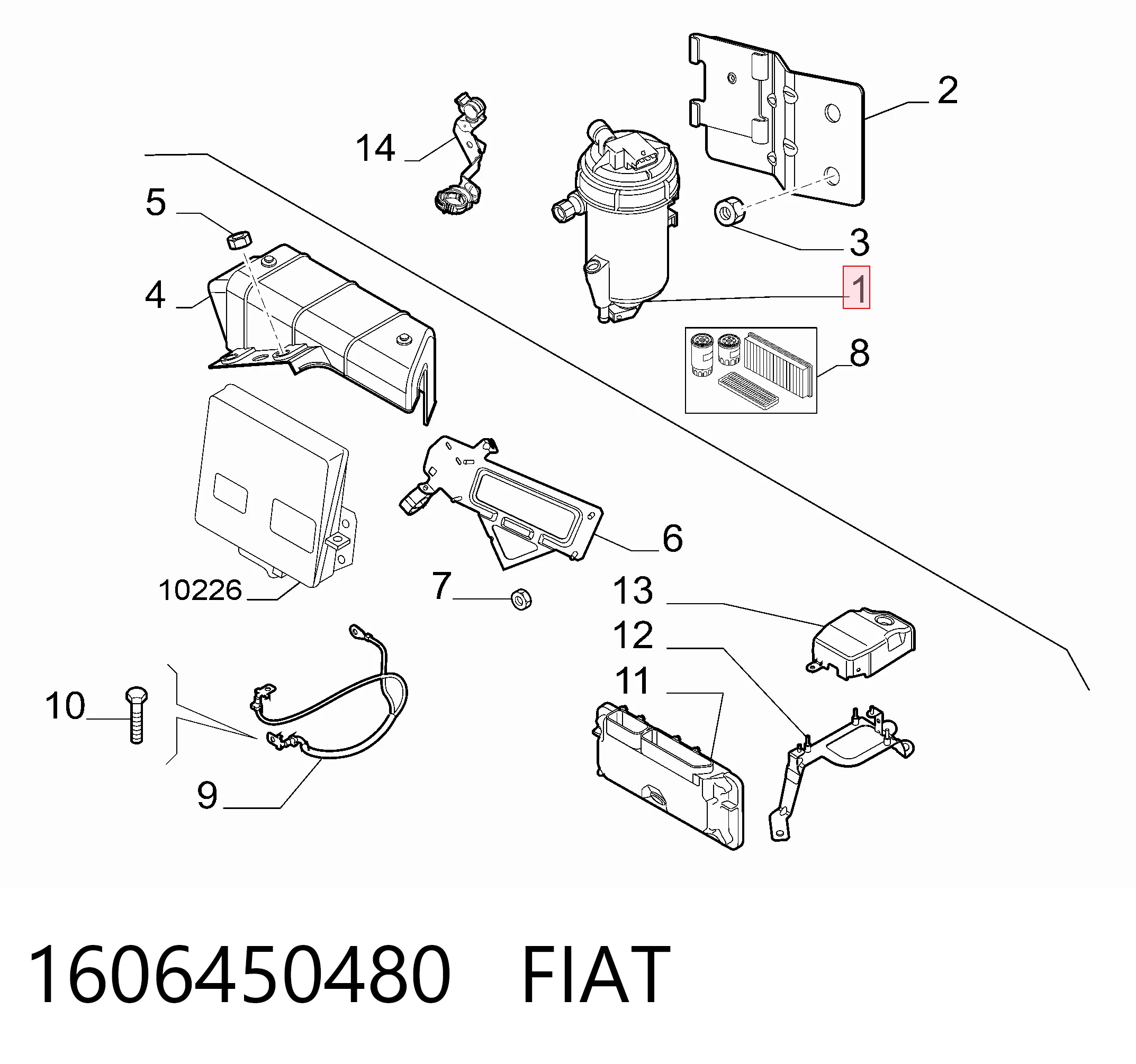  Корпус топливного фильтра Fiat Ducato 3