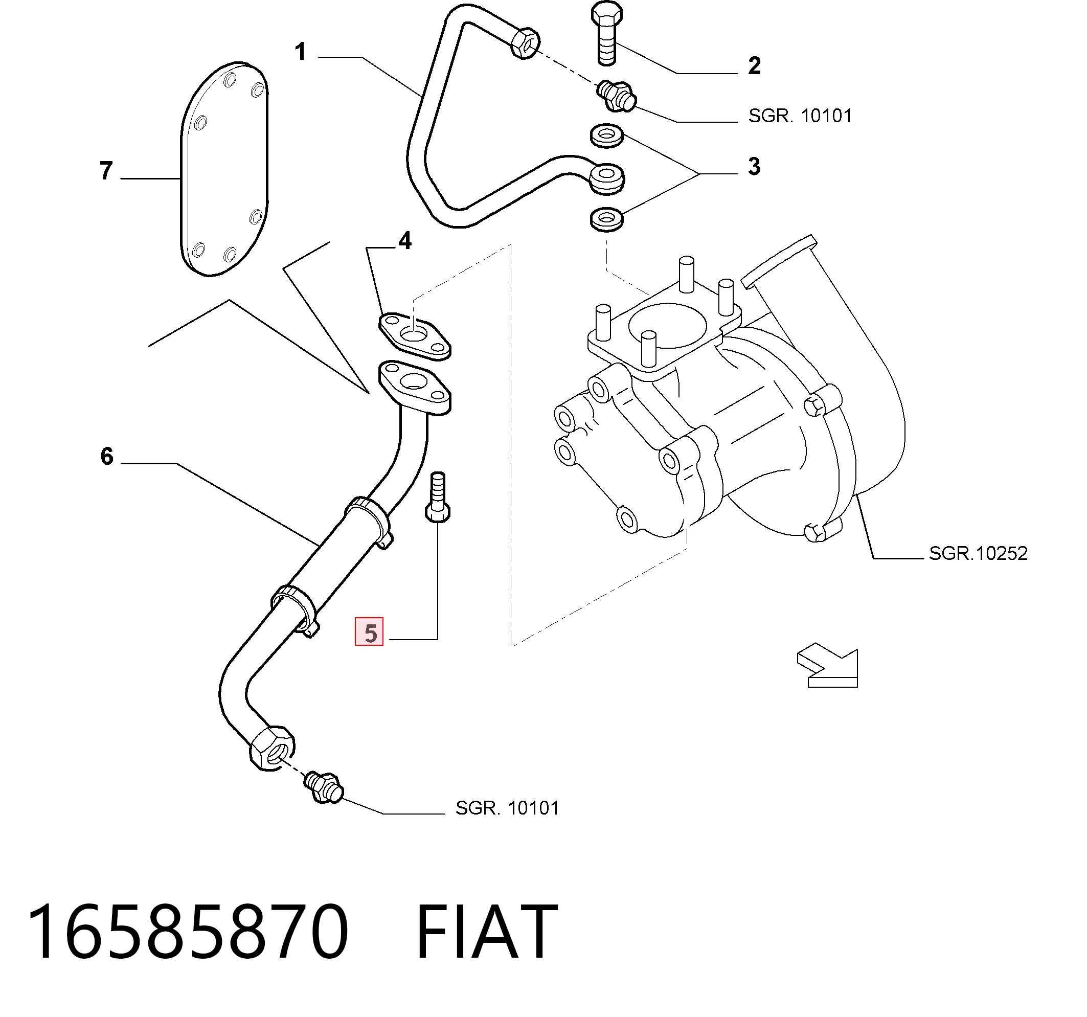 Купить 16585824 Iveco Болт выхлопной системы (глушителя)