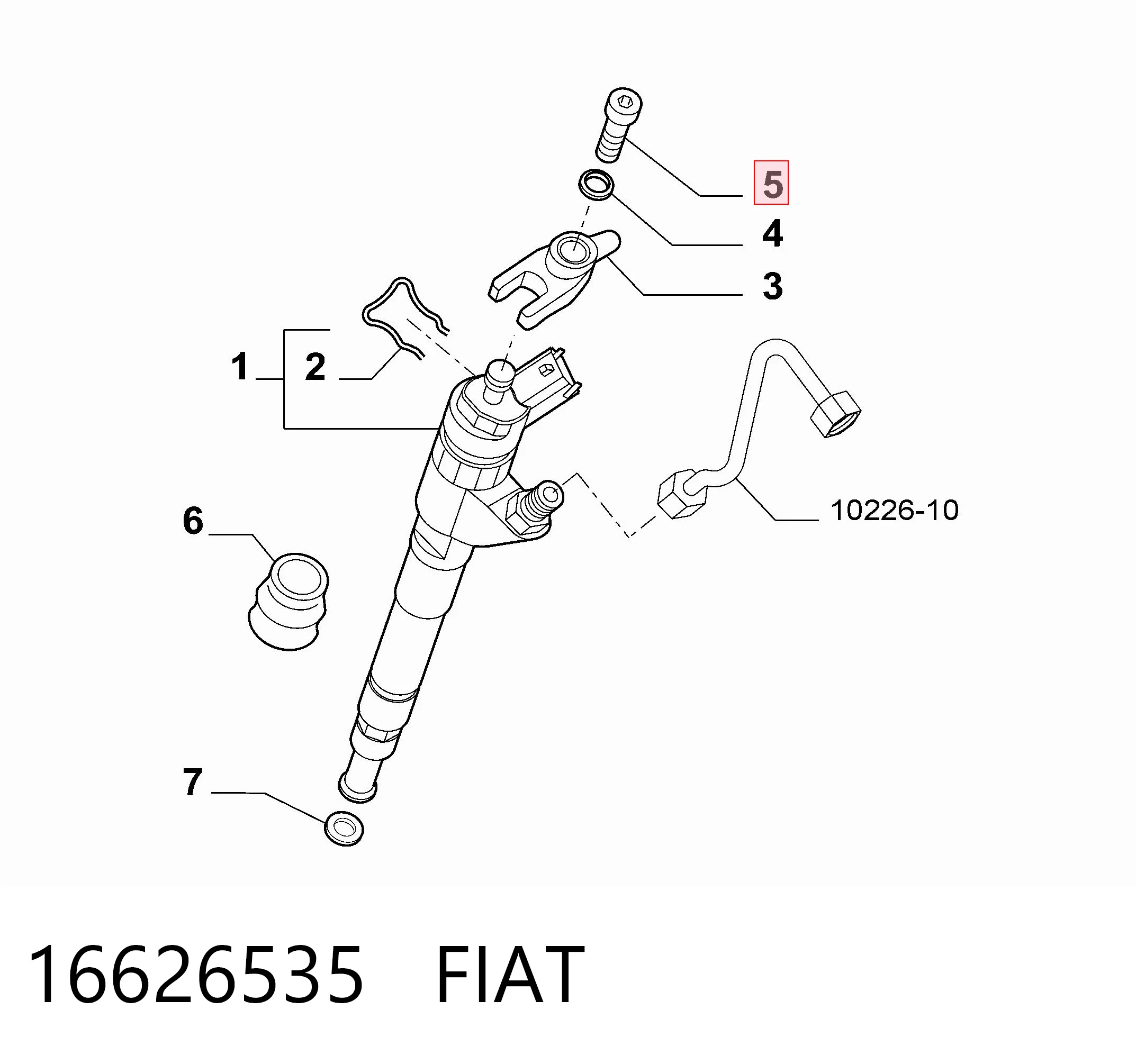 Болт крепления форсунки 16626533 Iveco
