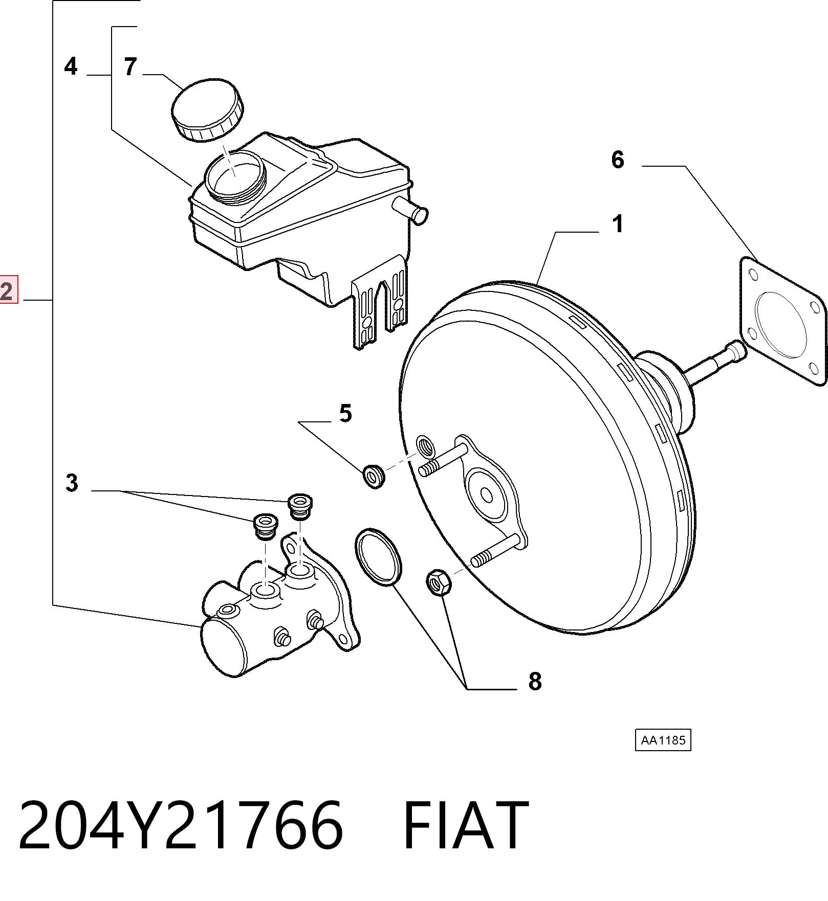 Купить 204123738 Bosch Главный тормозной цилиндр