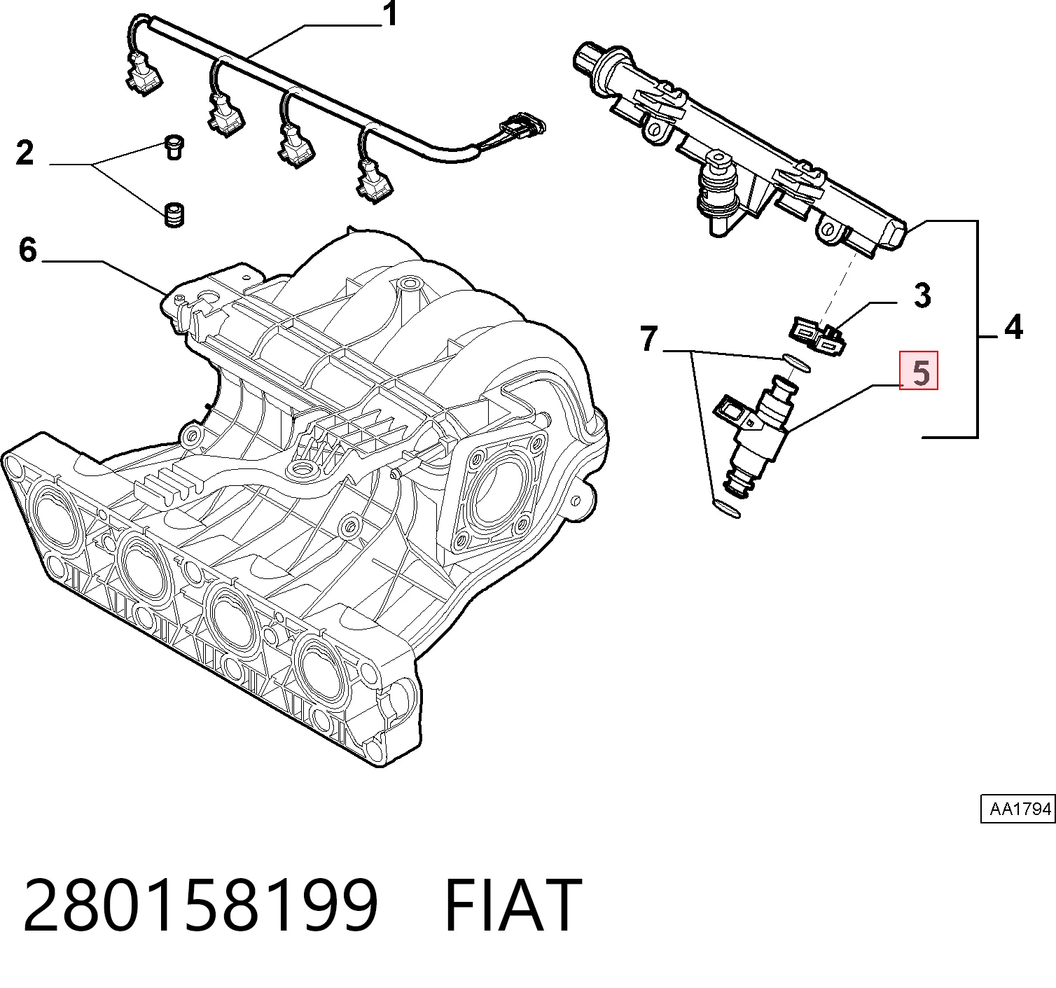  Топливные форсунки Fiat Doblo 2
