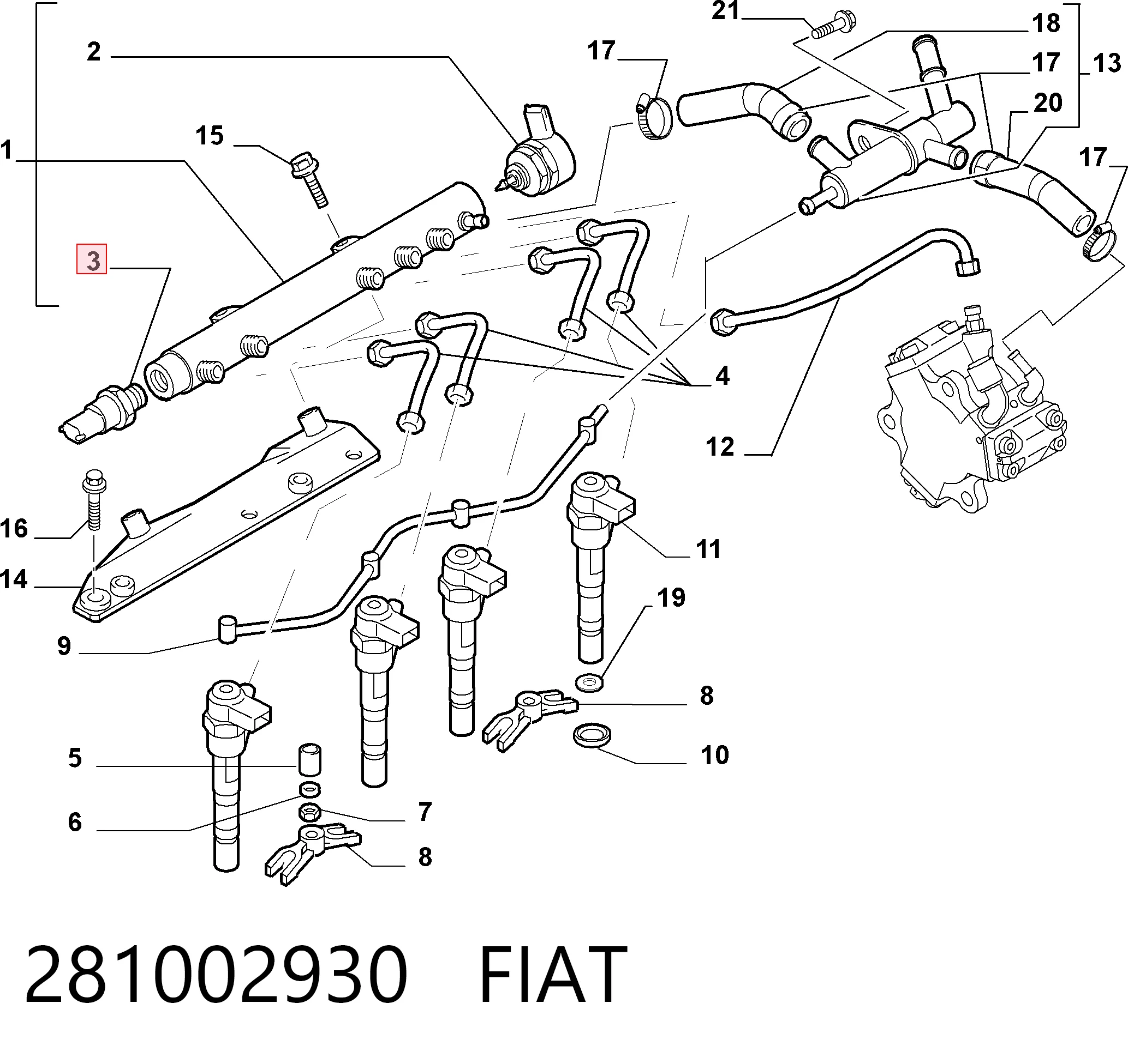281002930 Fiat/Alfa/Lancia Манометры