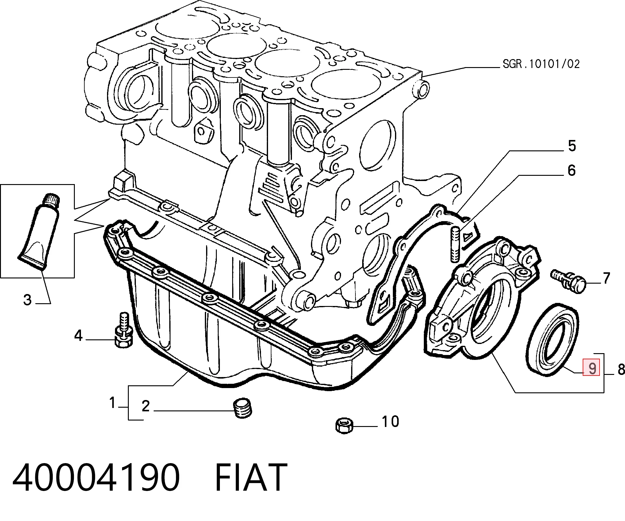 0249973247 Mercedes Сальник коленвала двигателя, задний
