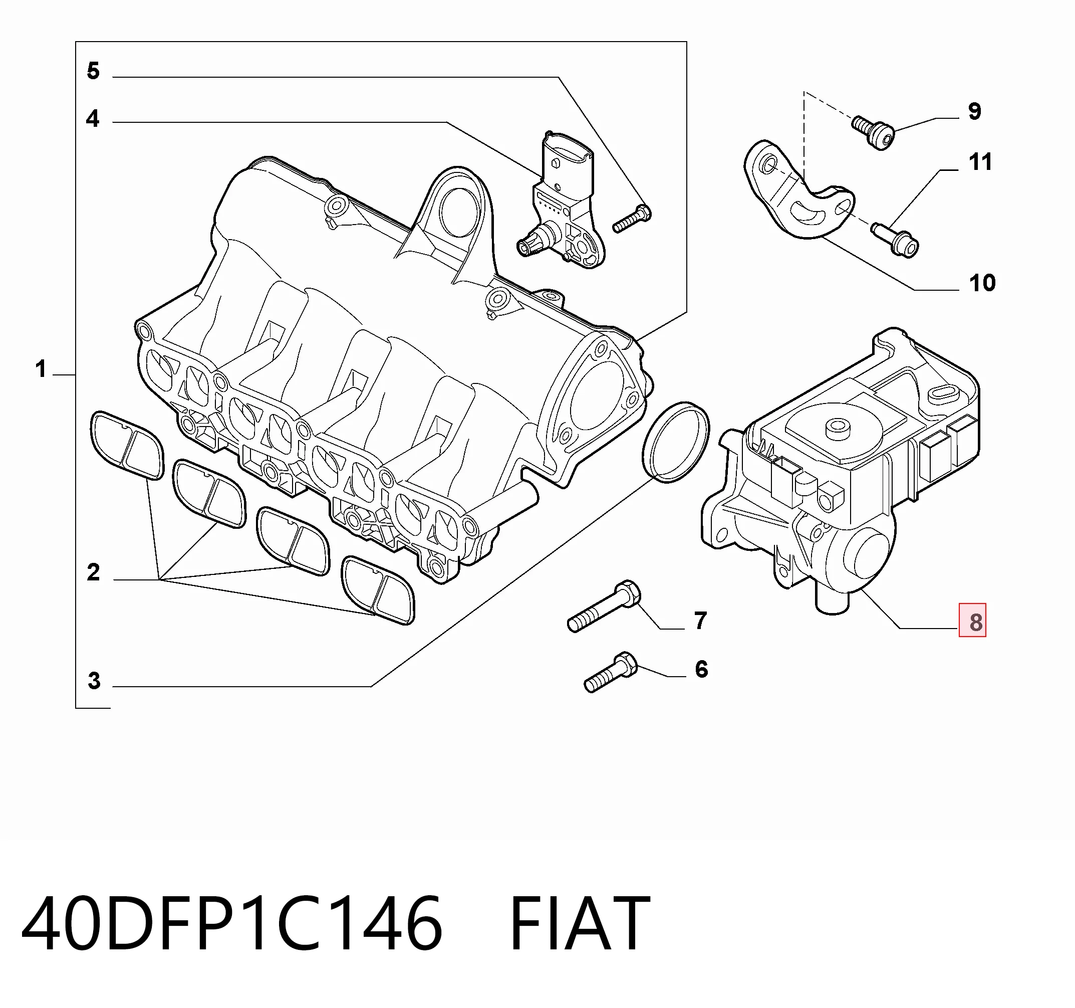 Дроссельная заслонка на Fiat 500  312