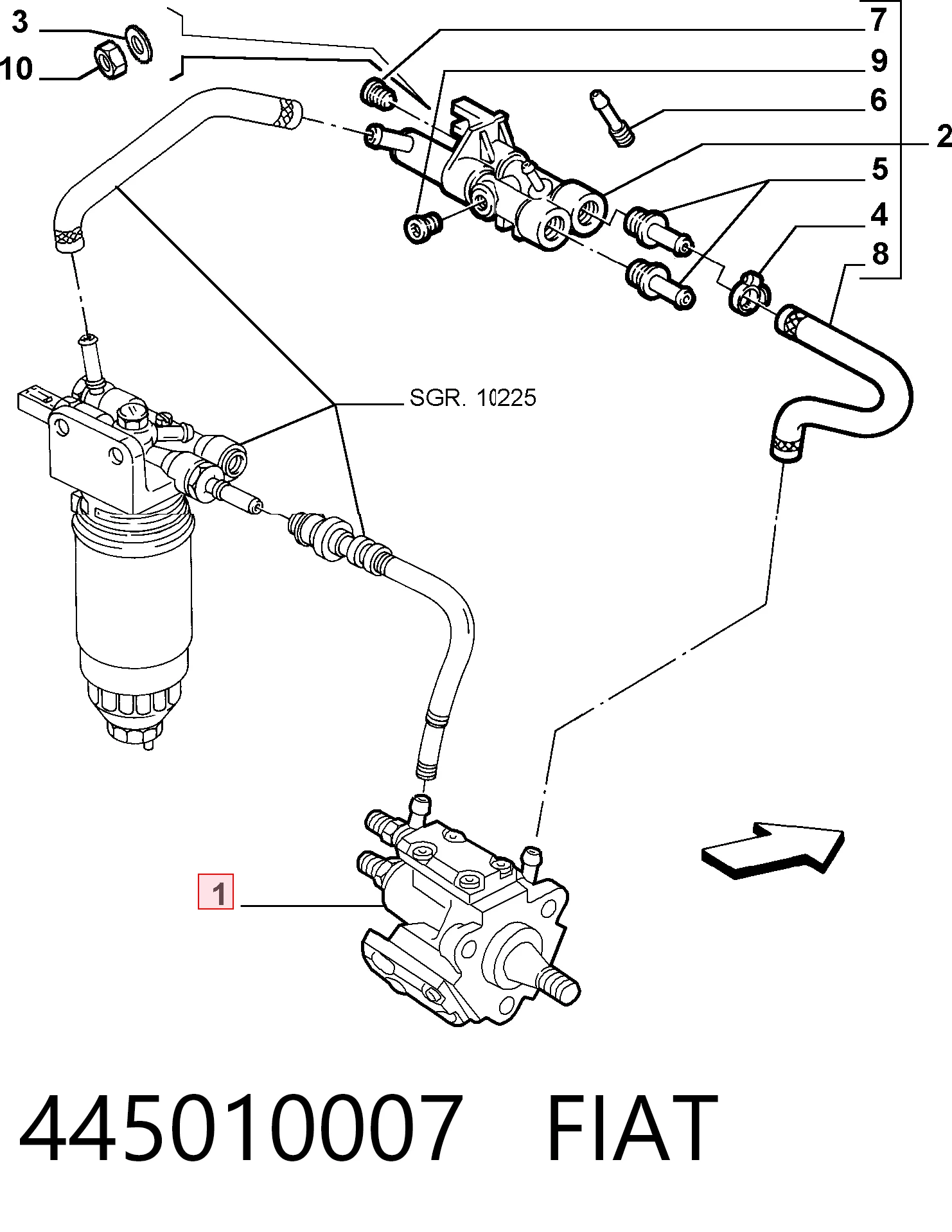 445010007 Fiat/Alfa/Lancia Насос топливный высокого давления (ТНВД)