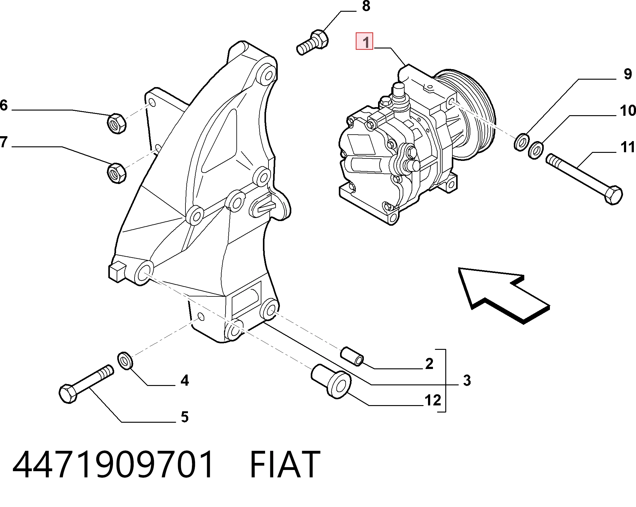 4471909701 Fiat/Alfa/Lancia Компрессор хладагента