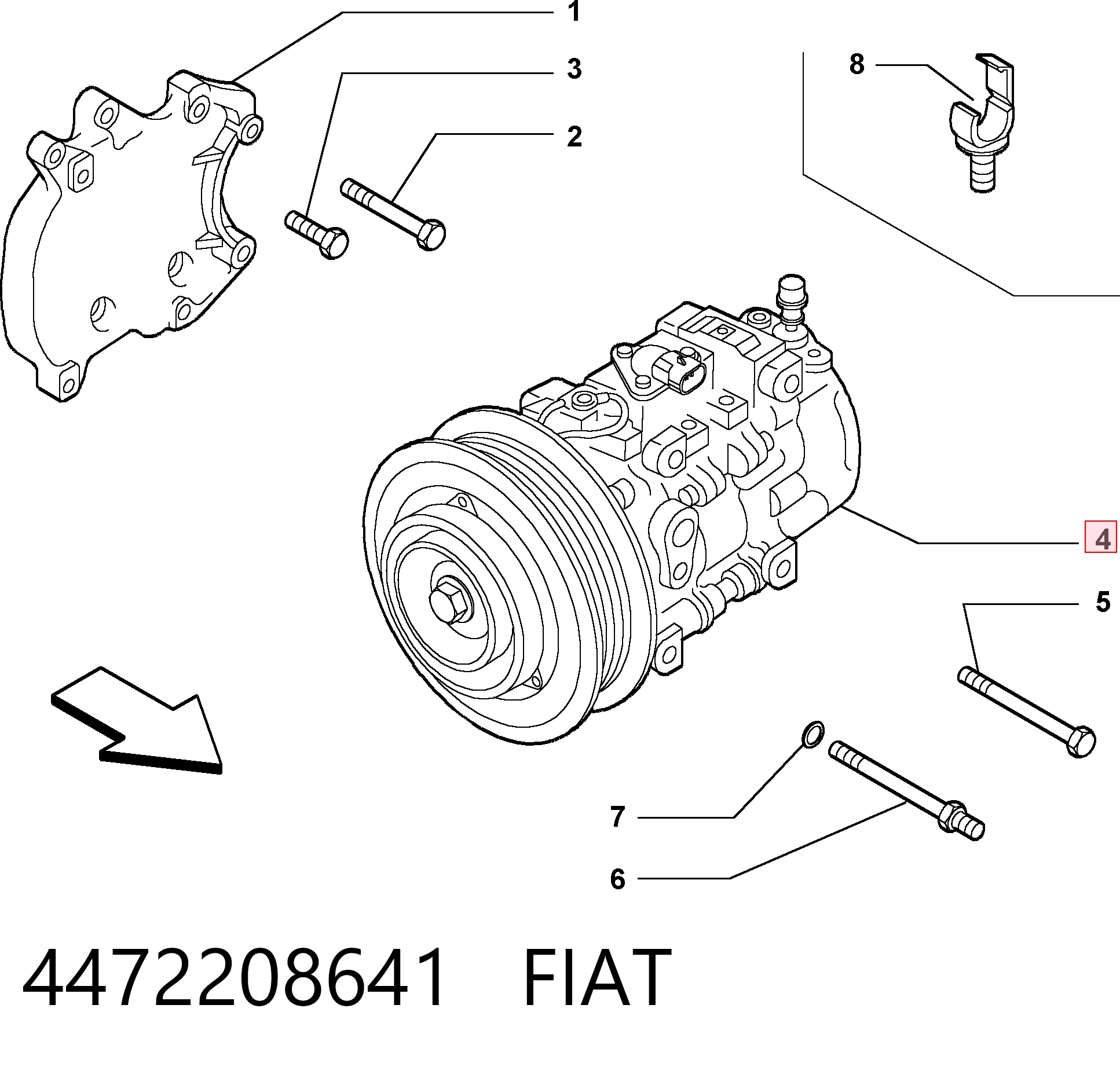 4472208641 Fiat/Alfa/Lancia Компрессор хладагента