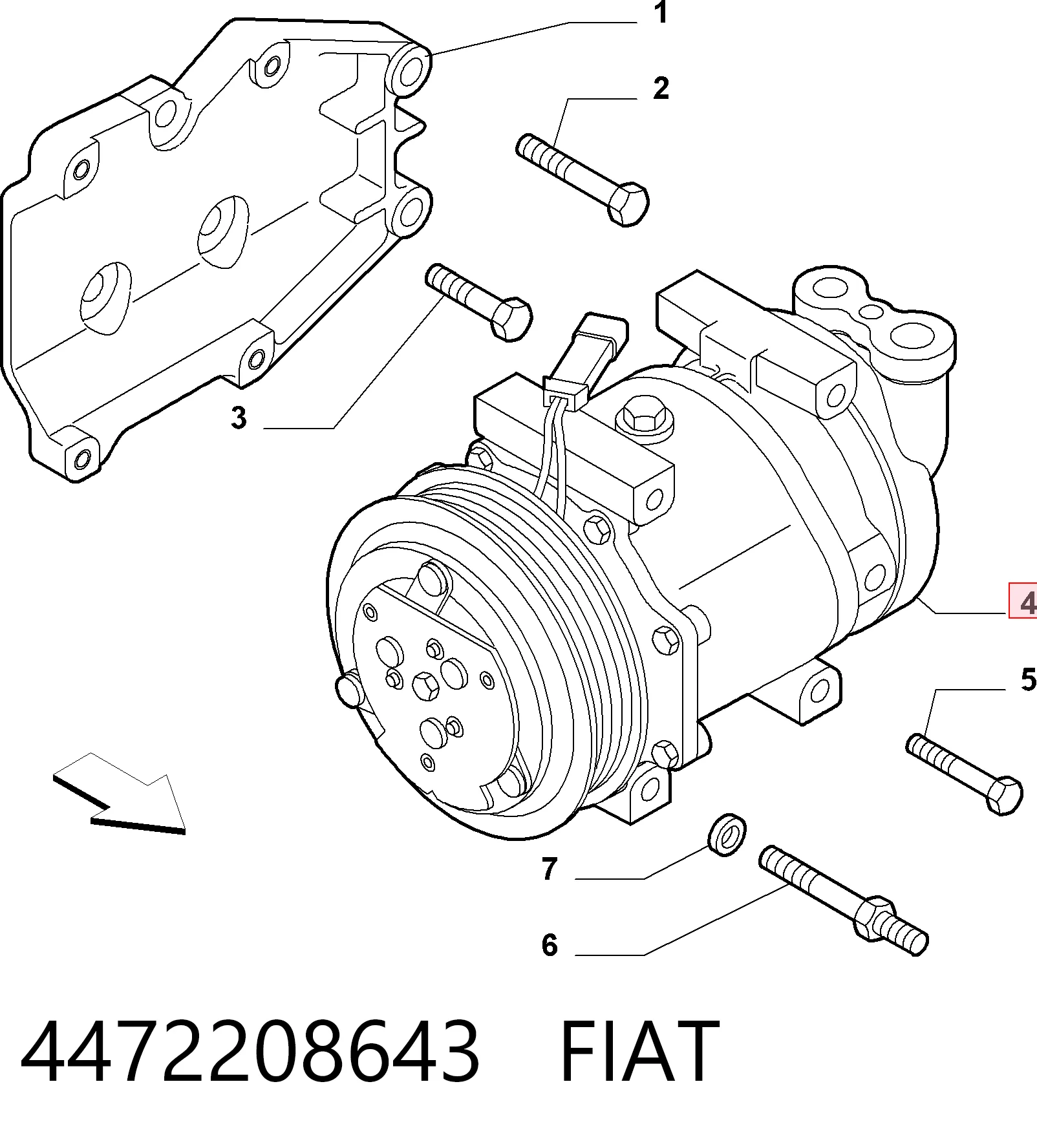 4472208643 Fiat/Alfa/Lancia Компрессор хладагента