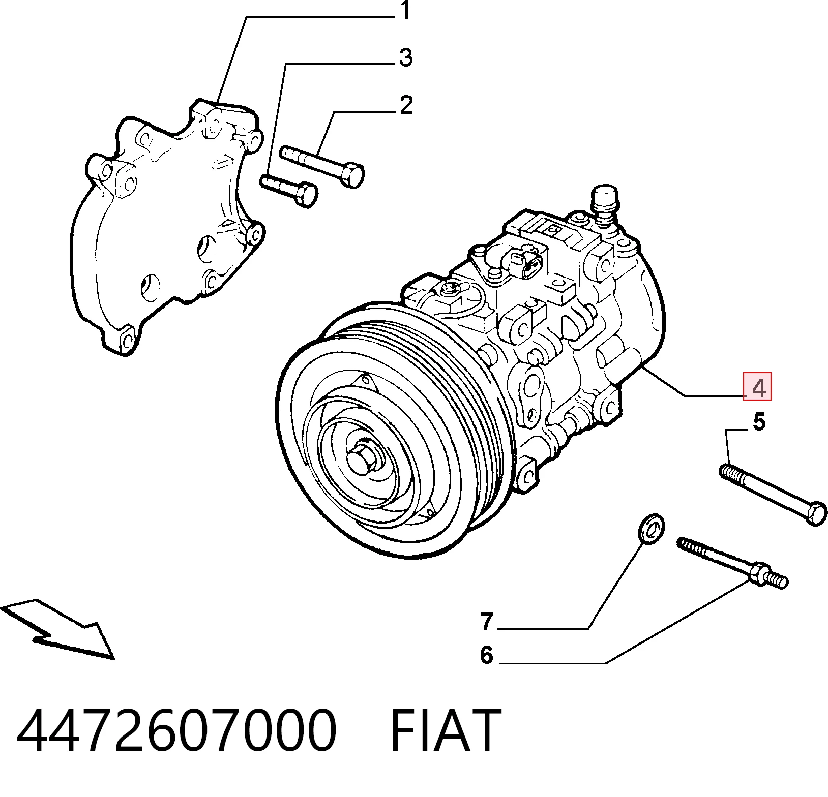 Компрессор системы кондиционирования Alfa Romeo 146 хэтчбек (930) (1994 - 2001) цена, от 84.56 USD