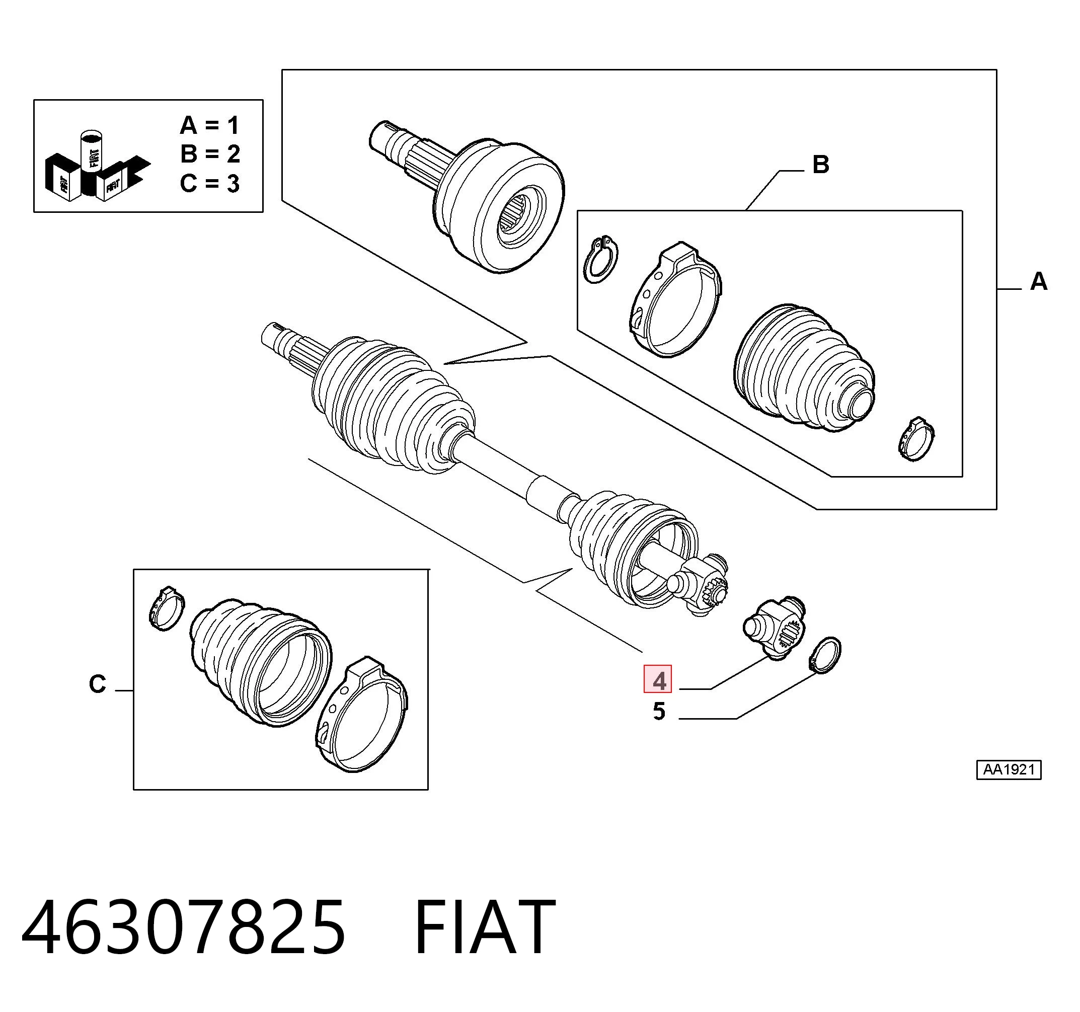 Купить 46307825 Chrysler Тришип
