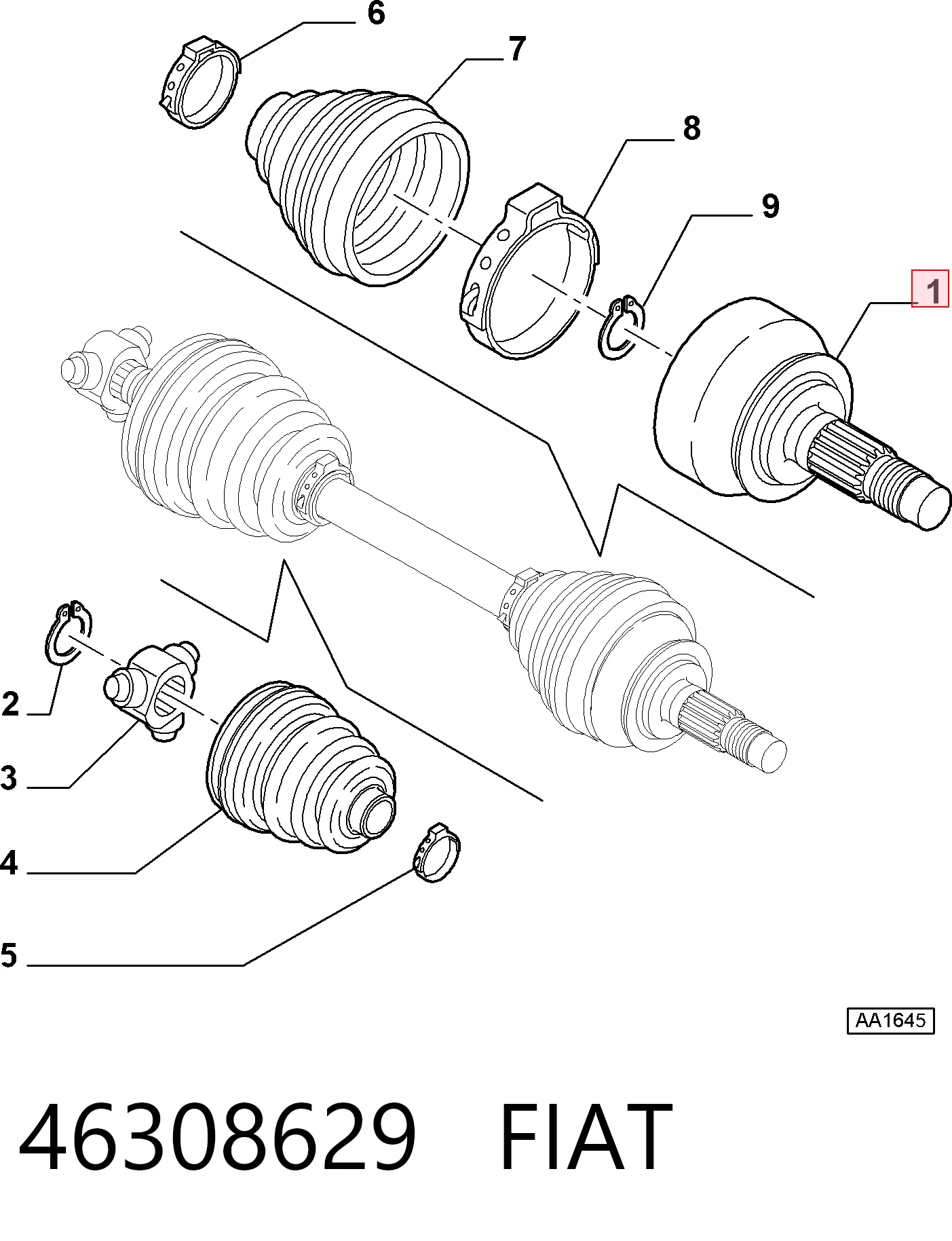 ШРУС наружный передний 024893 GKN-Spidan
