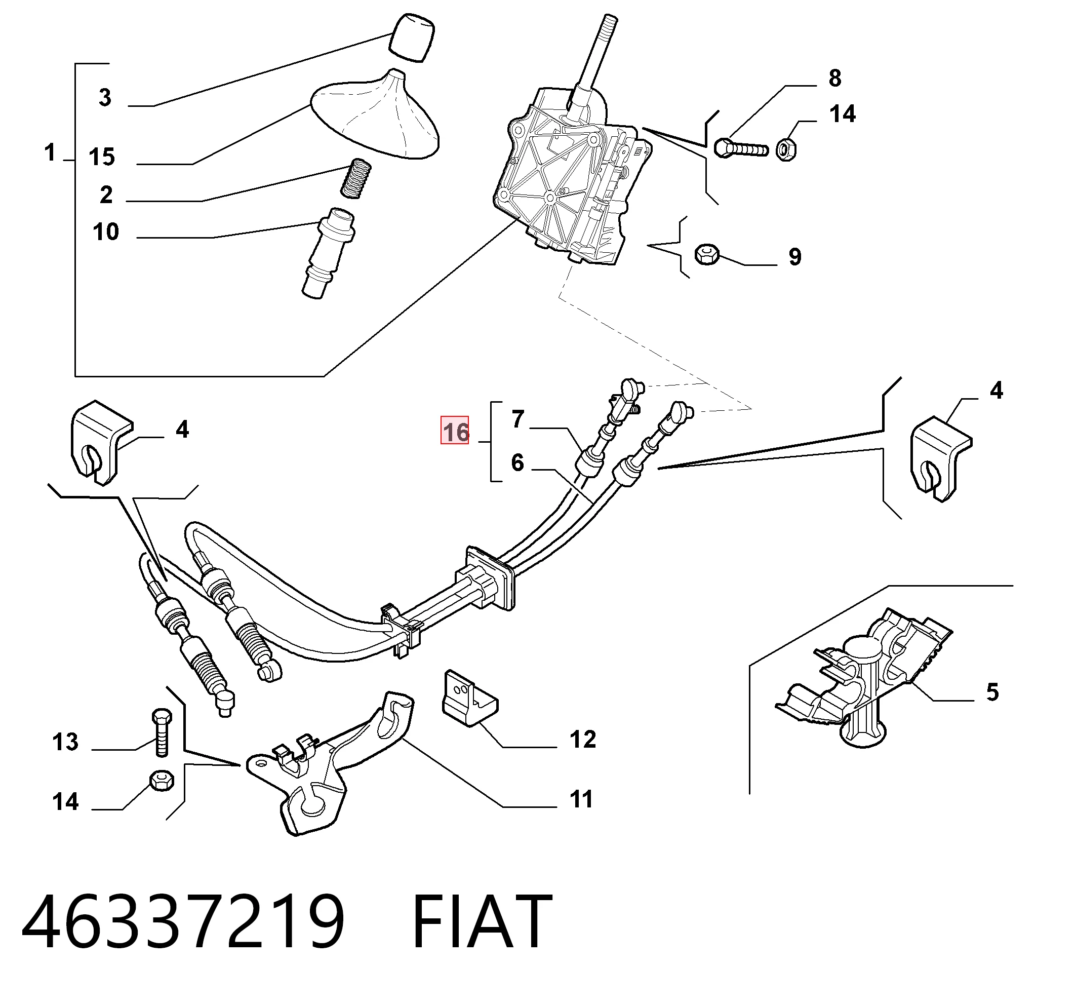 Трос КПП Fiat 500 хэтчбек (312) (2007 - 2026) цена, от 68.56 USD