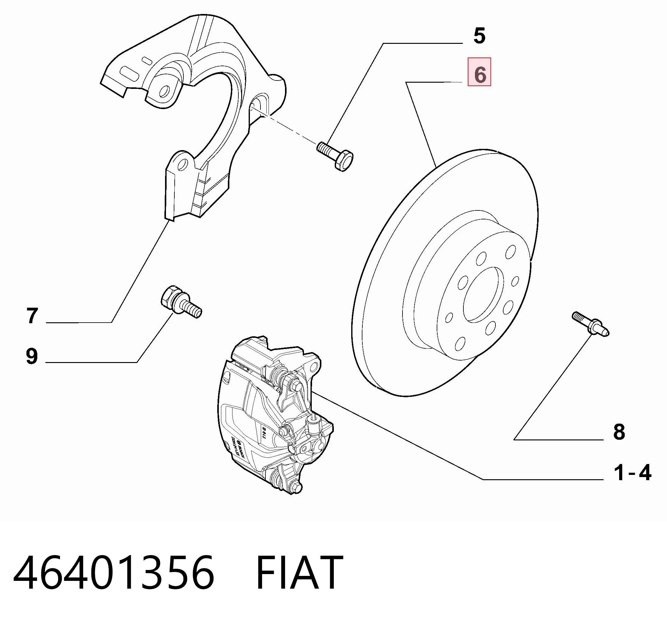 46401356 Fiat/Alfa/Lancia Диск тормозной передний