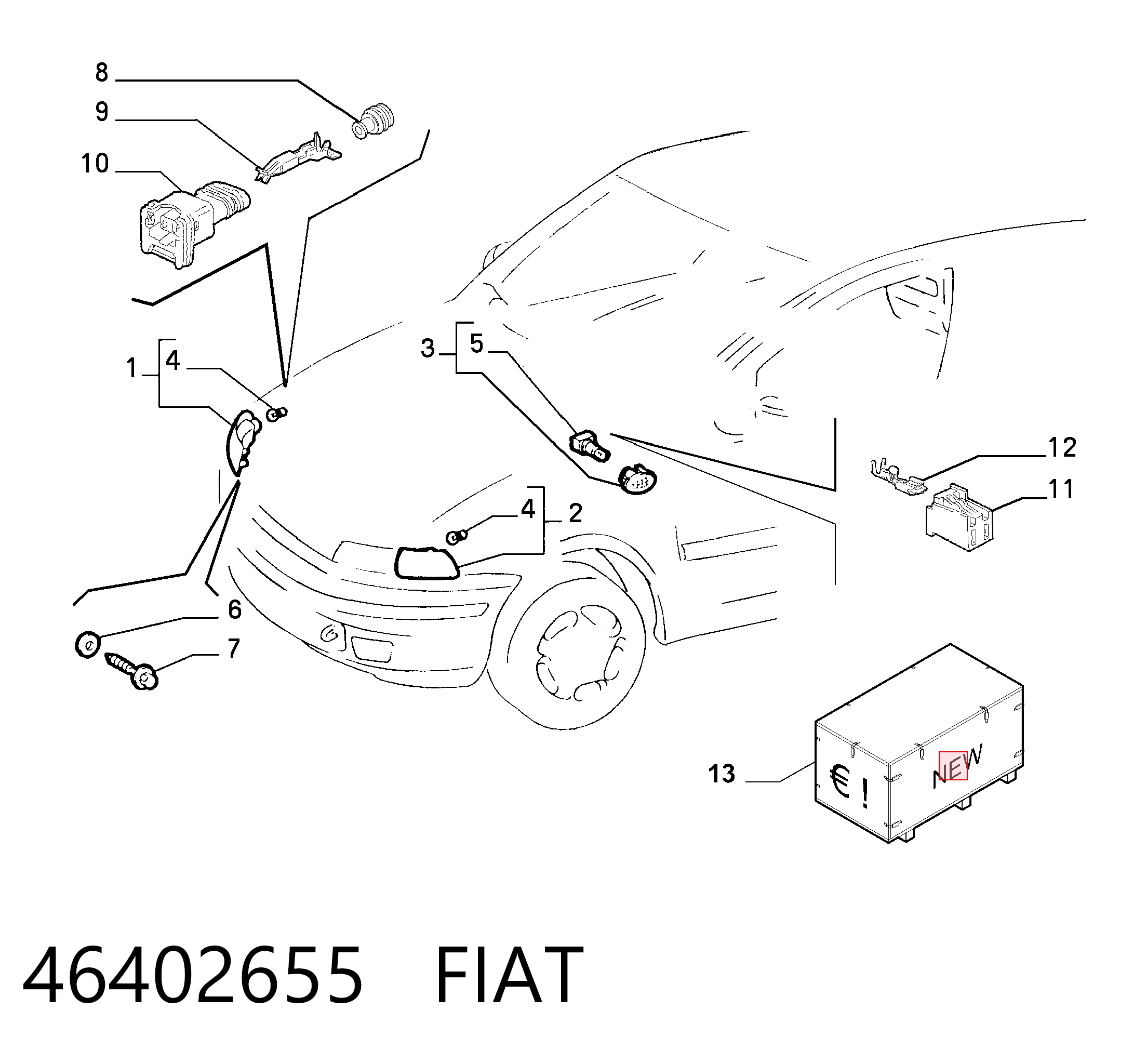 Правый указатель поворота Fiat Punto I хэтчбек (176) (1993 - 1999) цена, от 8.05 USD