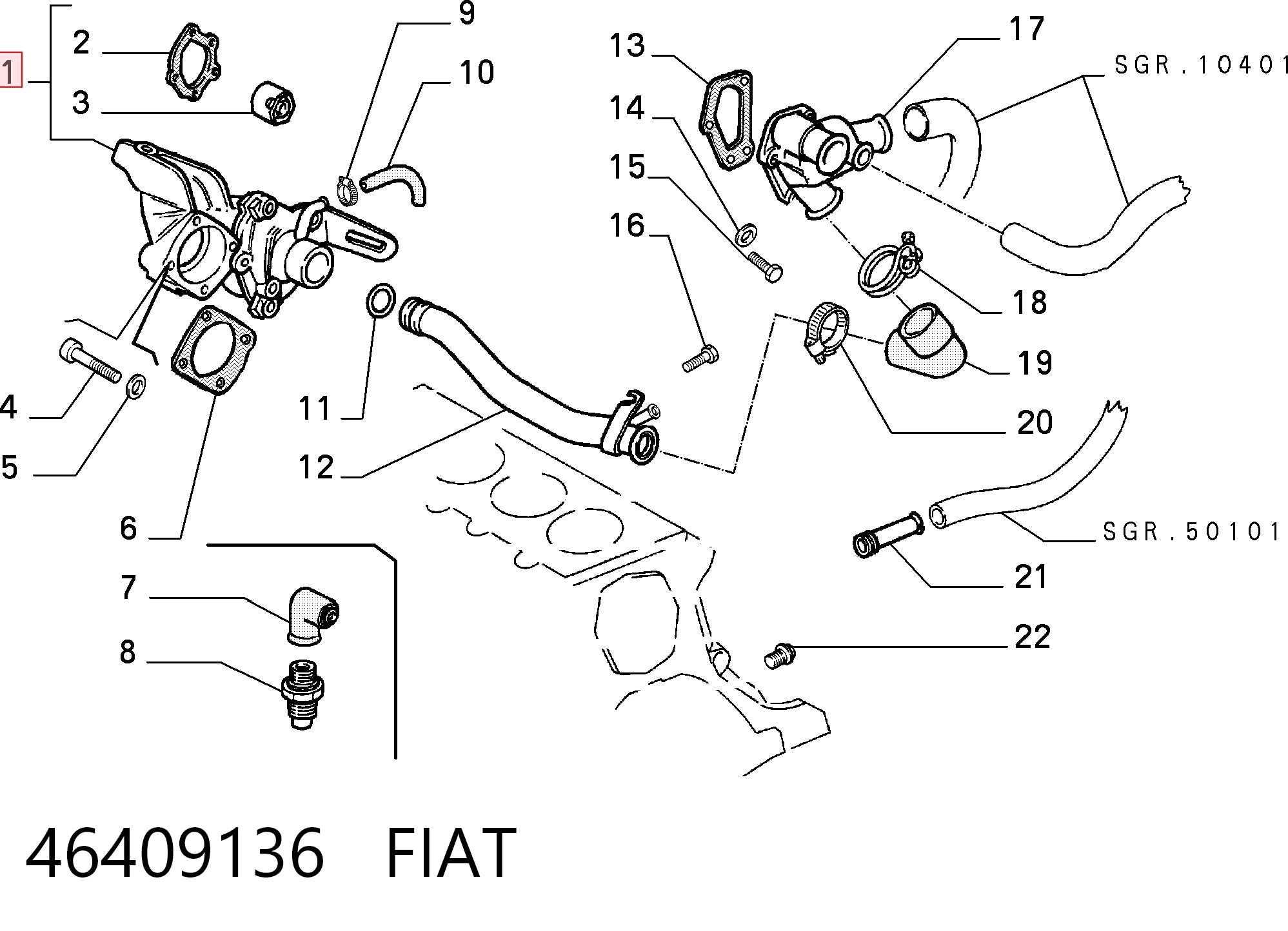 Помпа охлаждения Fiat Fiorino фургон (146 Uno) (1988 - 2001) цена, от 43.29 USD