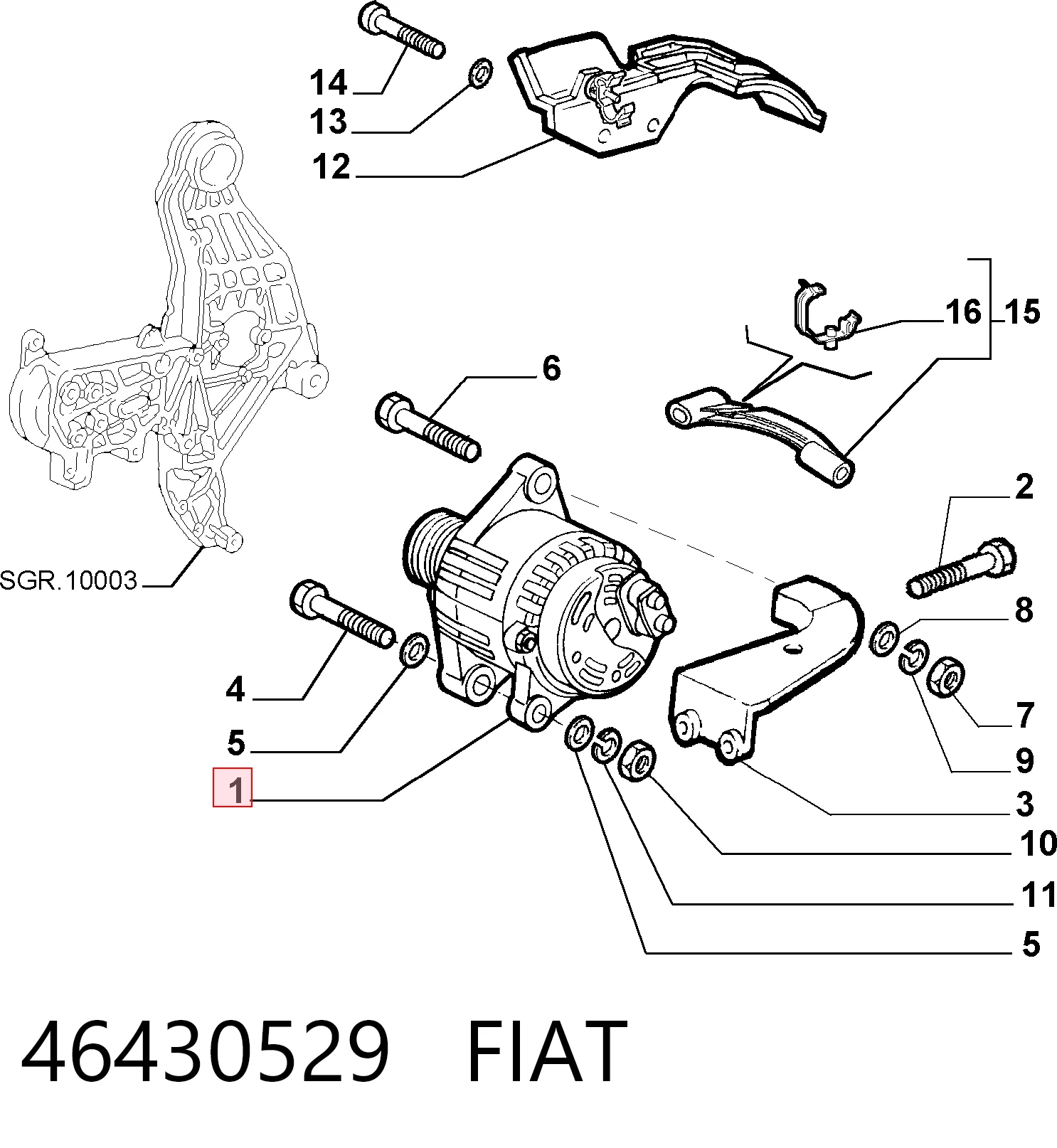 Генератор автомобиля Ferrari 46430529