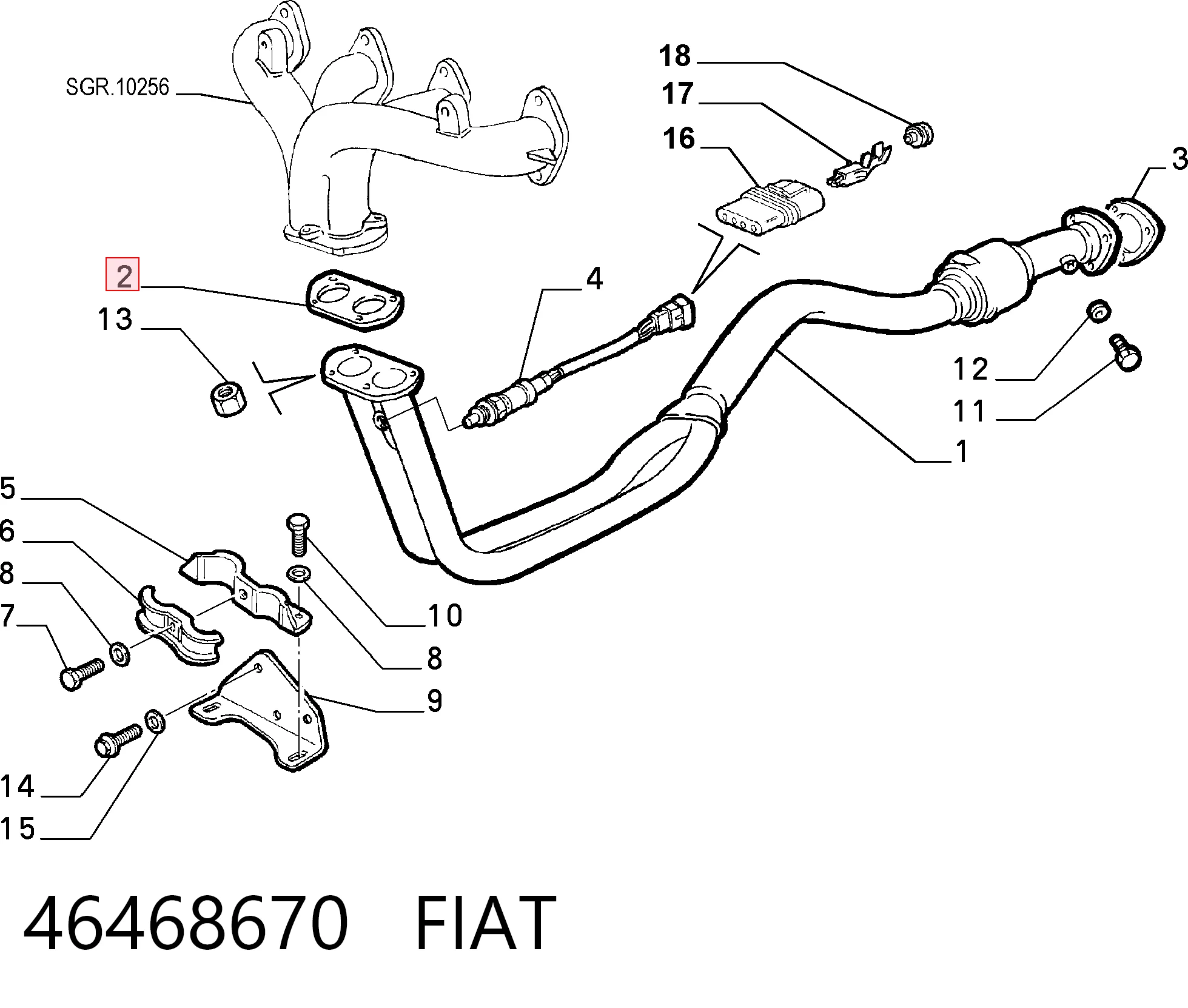 Прокладка штанов на Fiat Marea  185