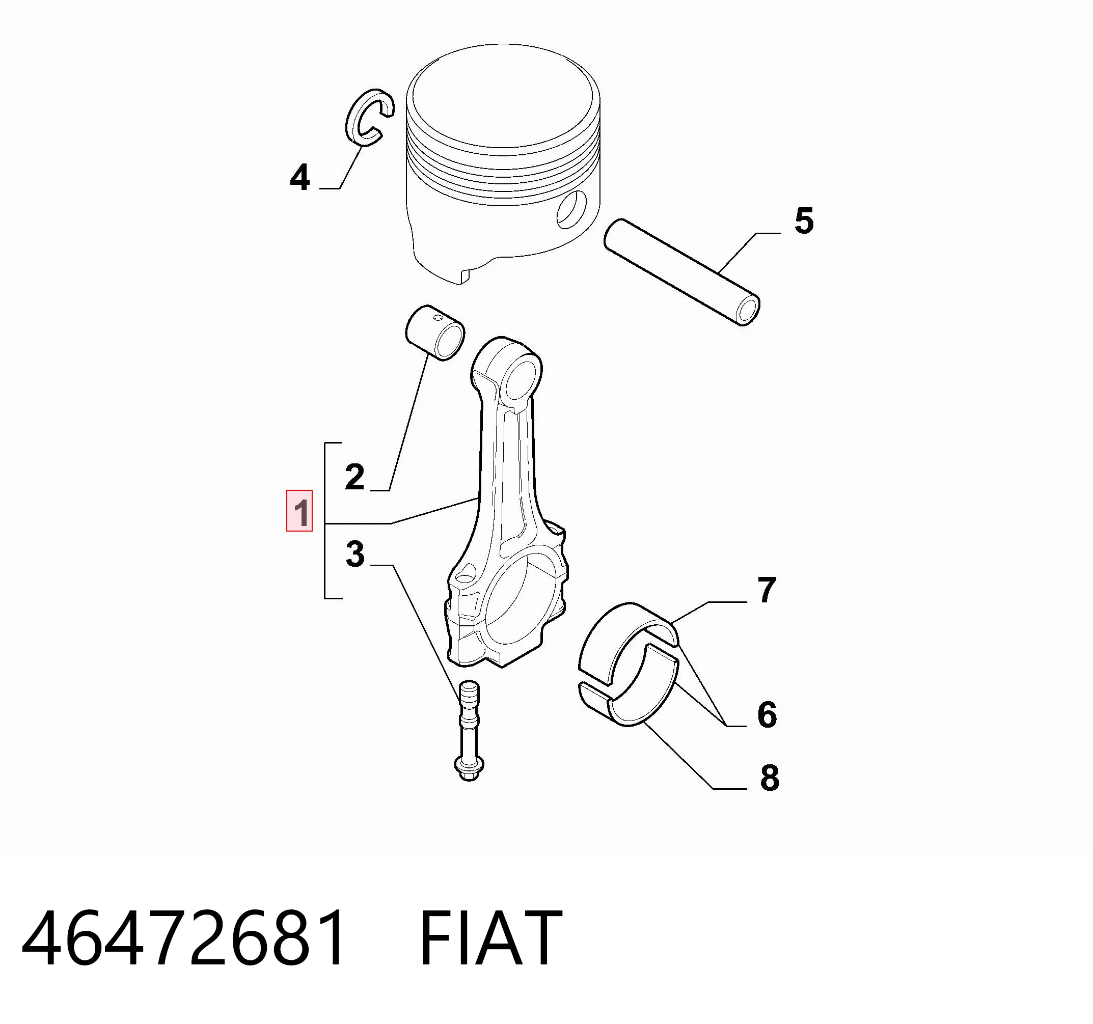 Шатун поршня ДВС Engitech ENT072023 цена, от 64.95 USD