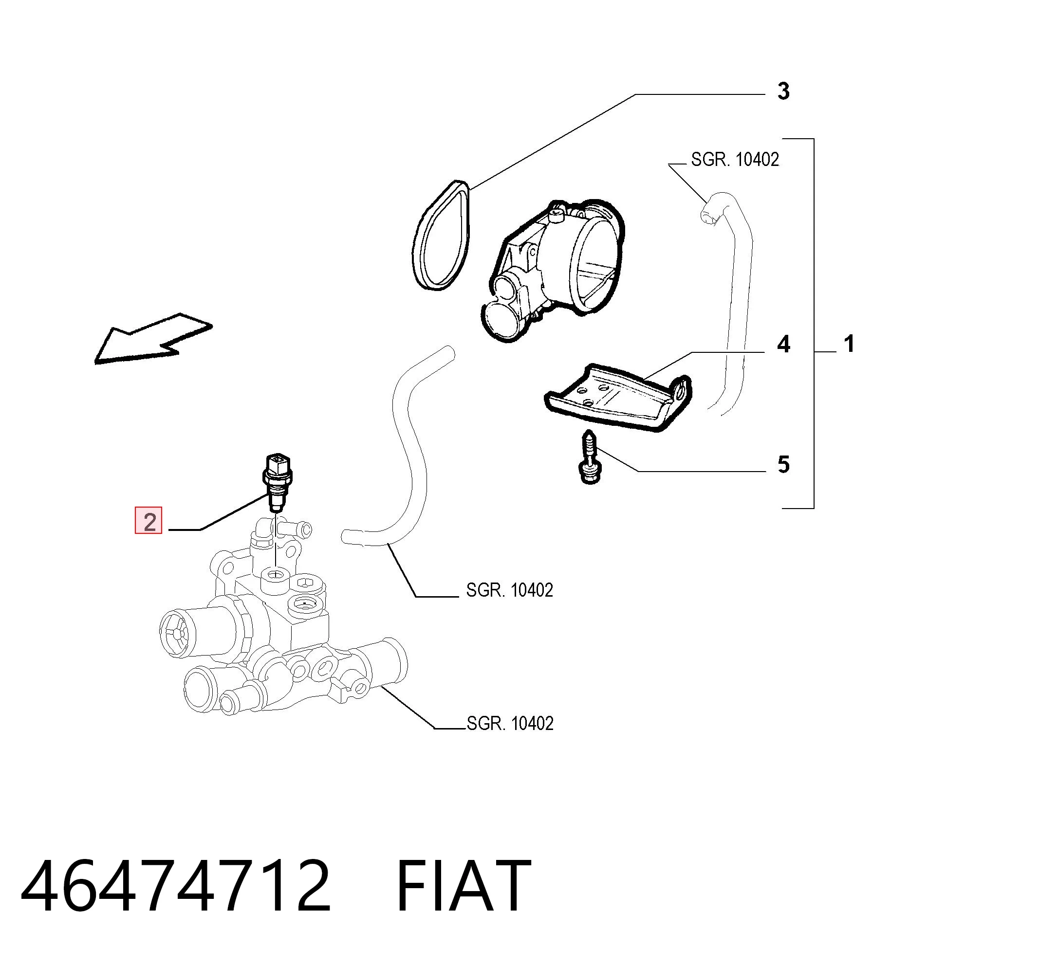 46474712 Fiat/Alfa/Lancia Термовыключатель