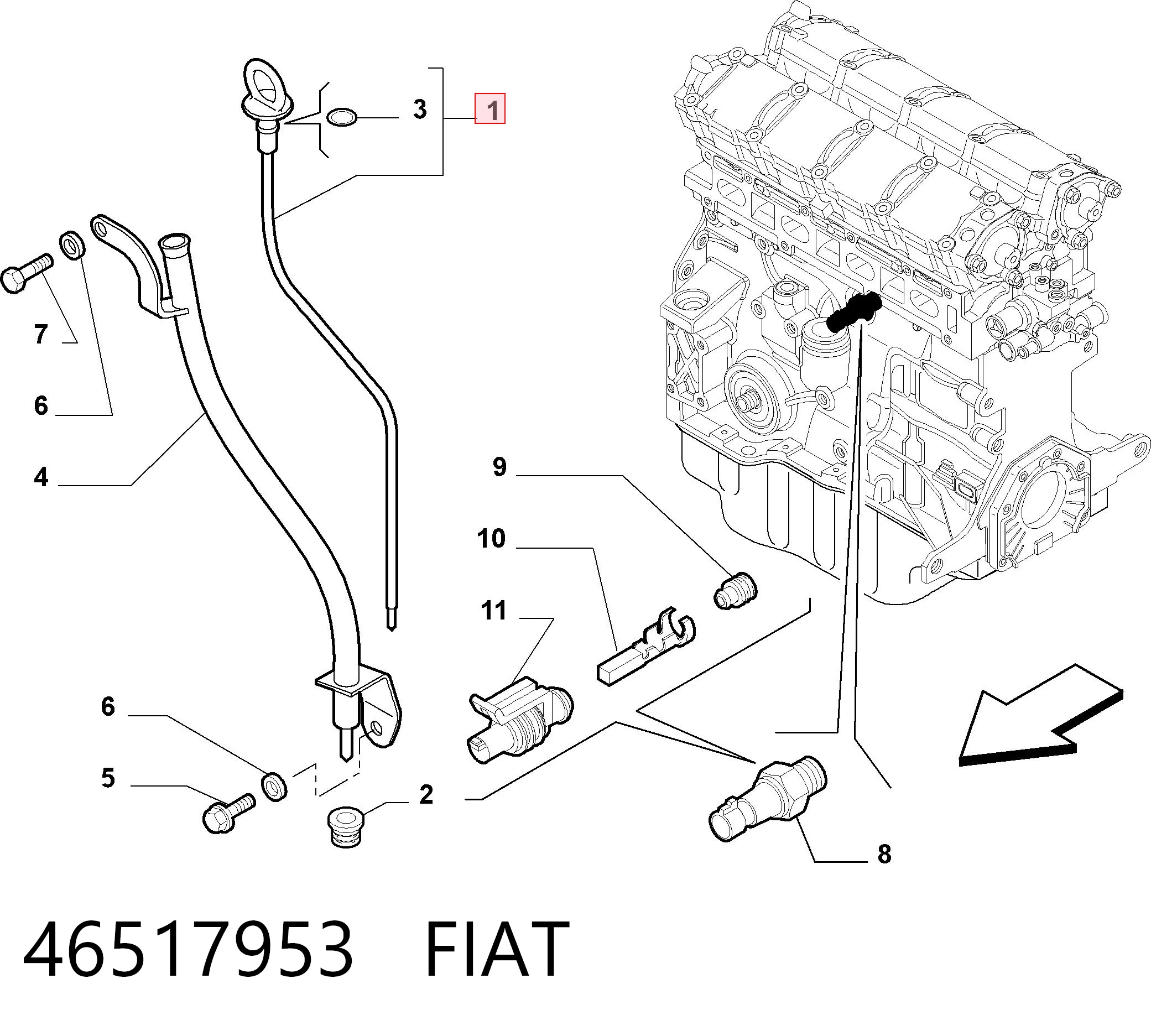Индикатор уровня масла Fiat Brava хэтчбек (182) (1995 - 2001) цена, от 6.27 USD