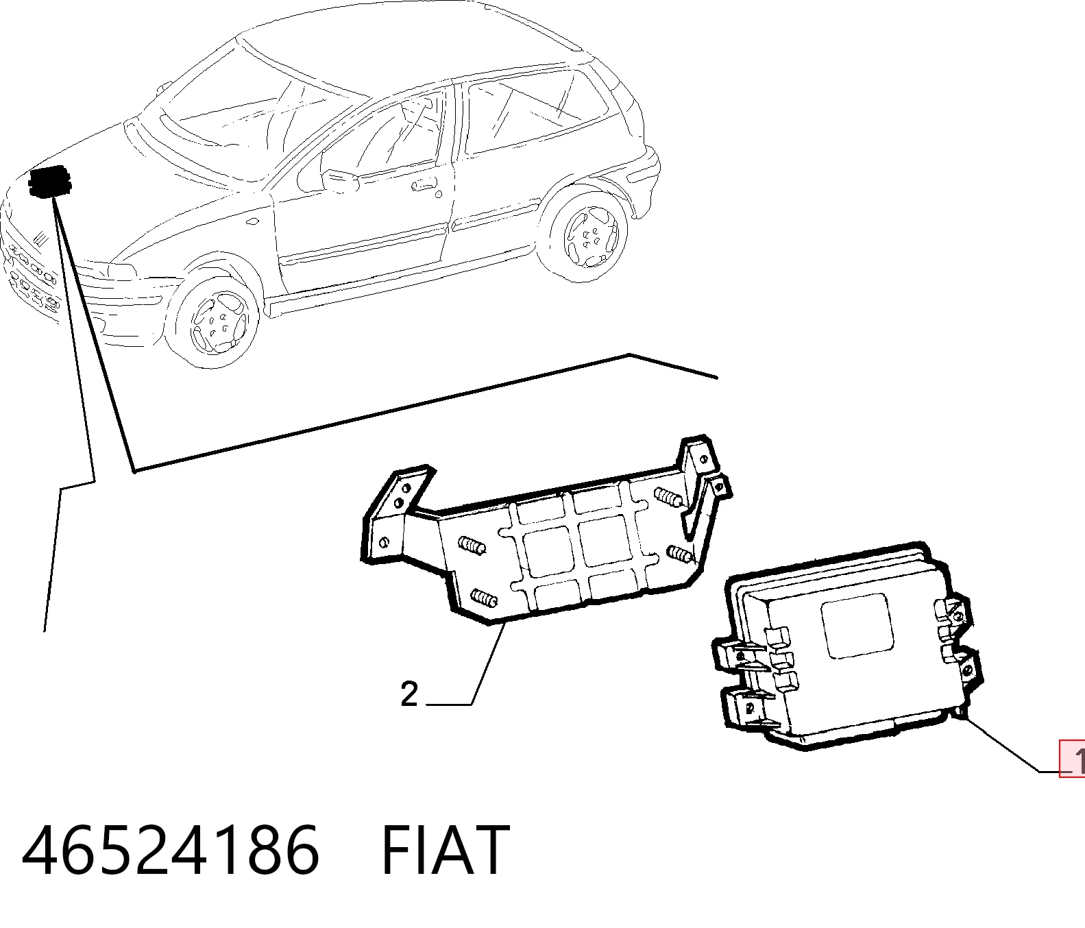  Блок управления двигателем Fiat Punto 1