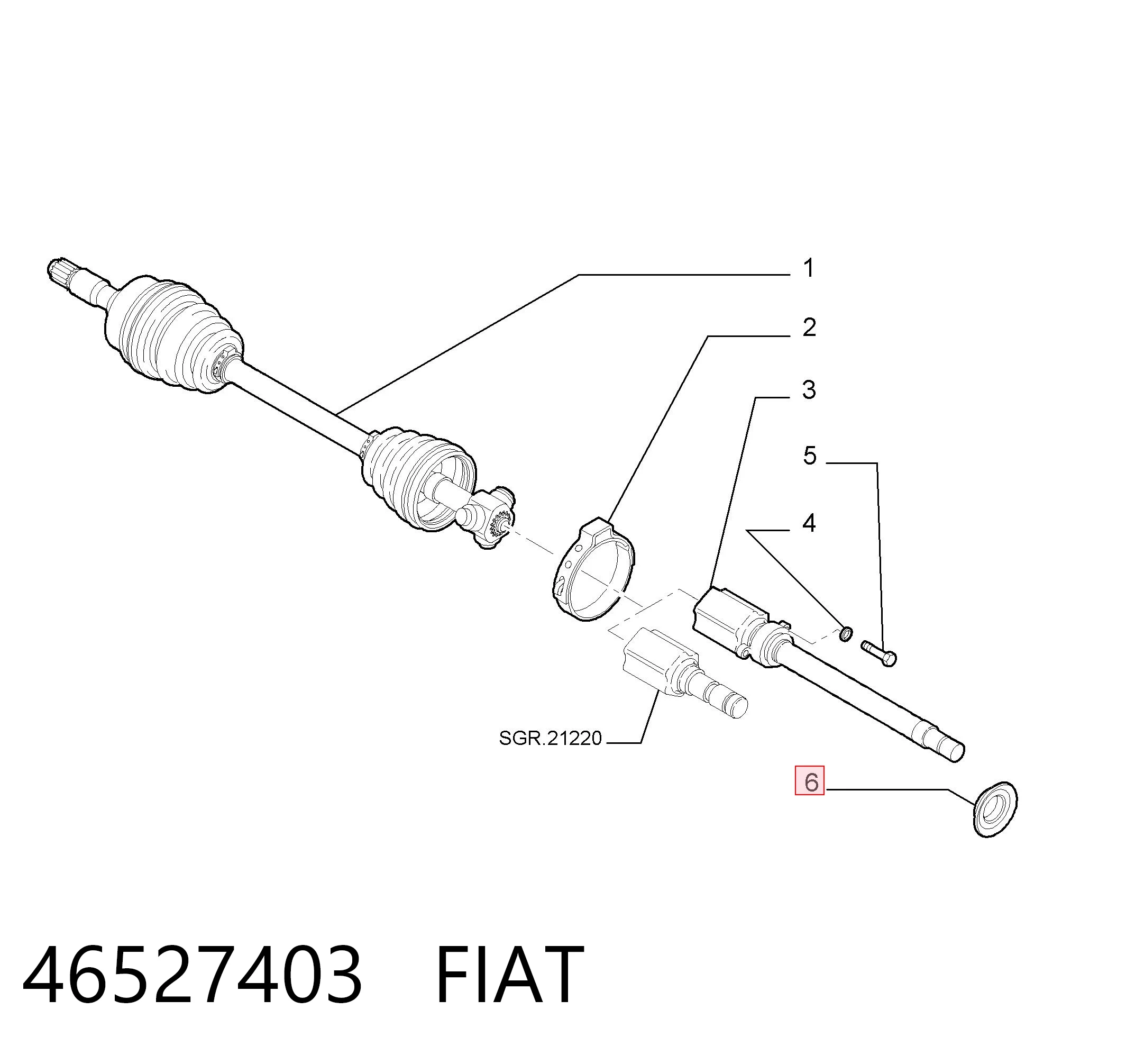 Сальник переднего моста на Fiat Marea  185