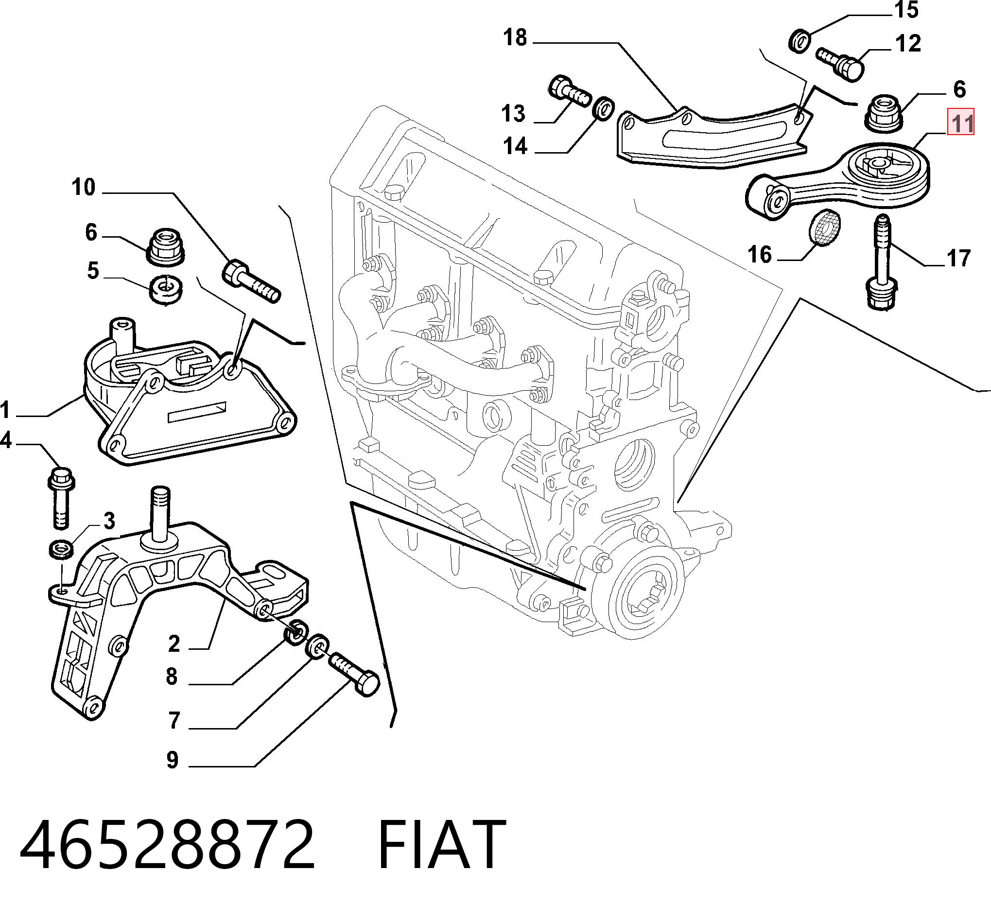 Купить 8515890CFG Magneti Marelli Гидроопора двигателя задняя