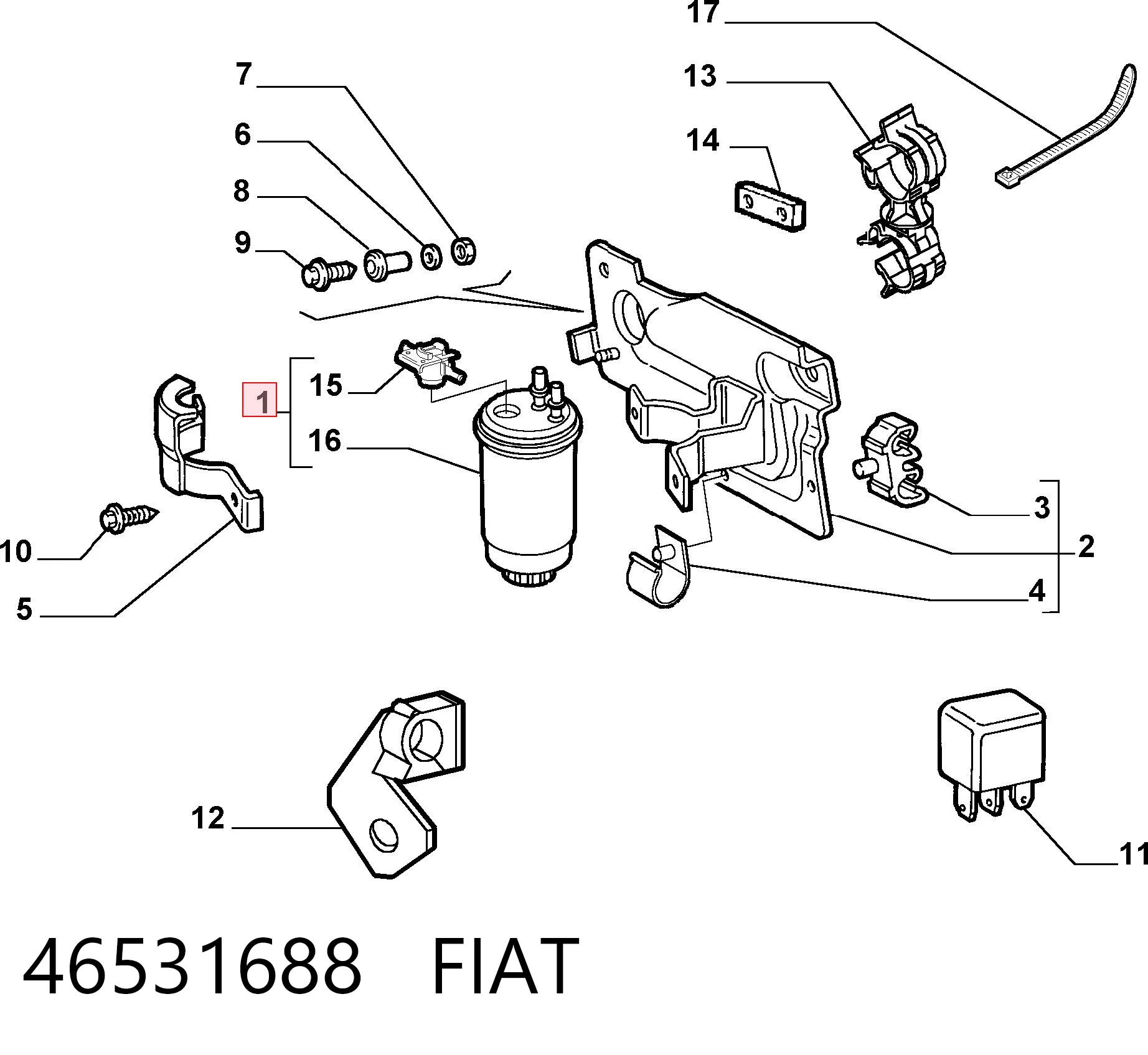 Фильтр топливный FIAT 46531688