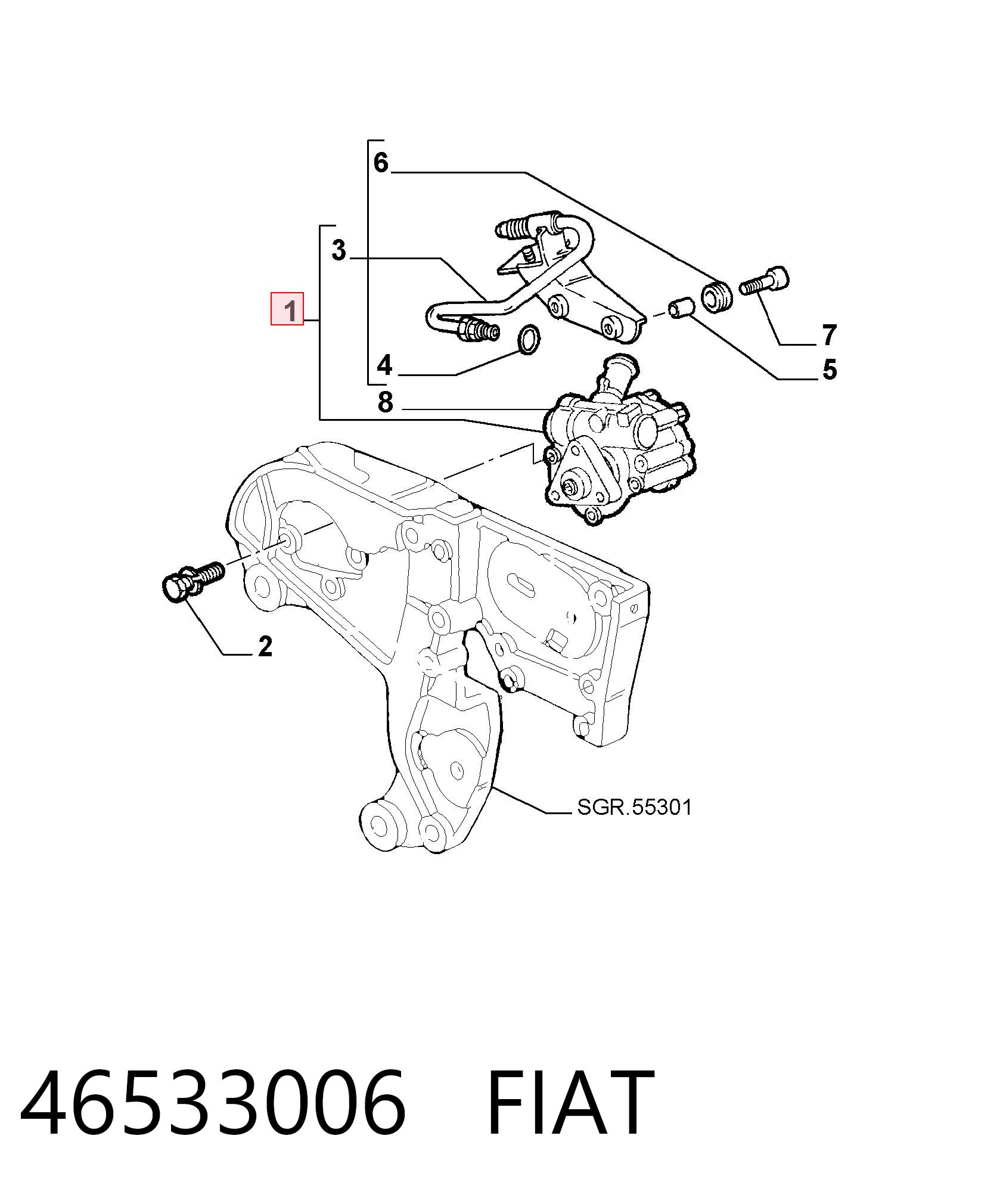 46533006 Fiat/Alfa/Lancia ГУР руля