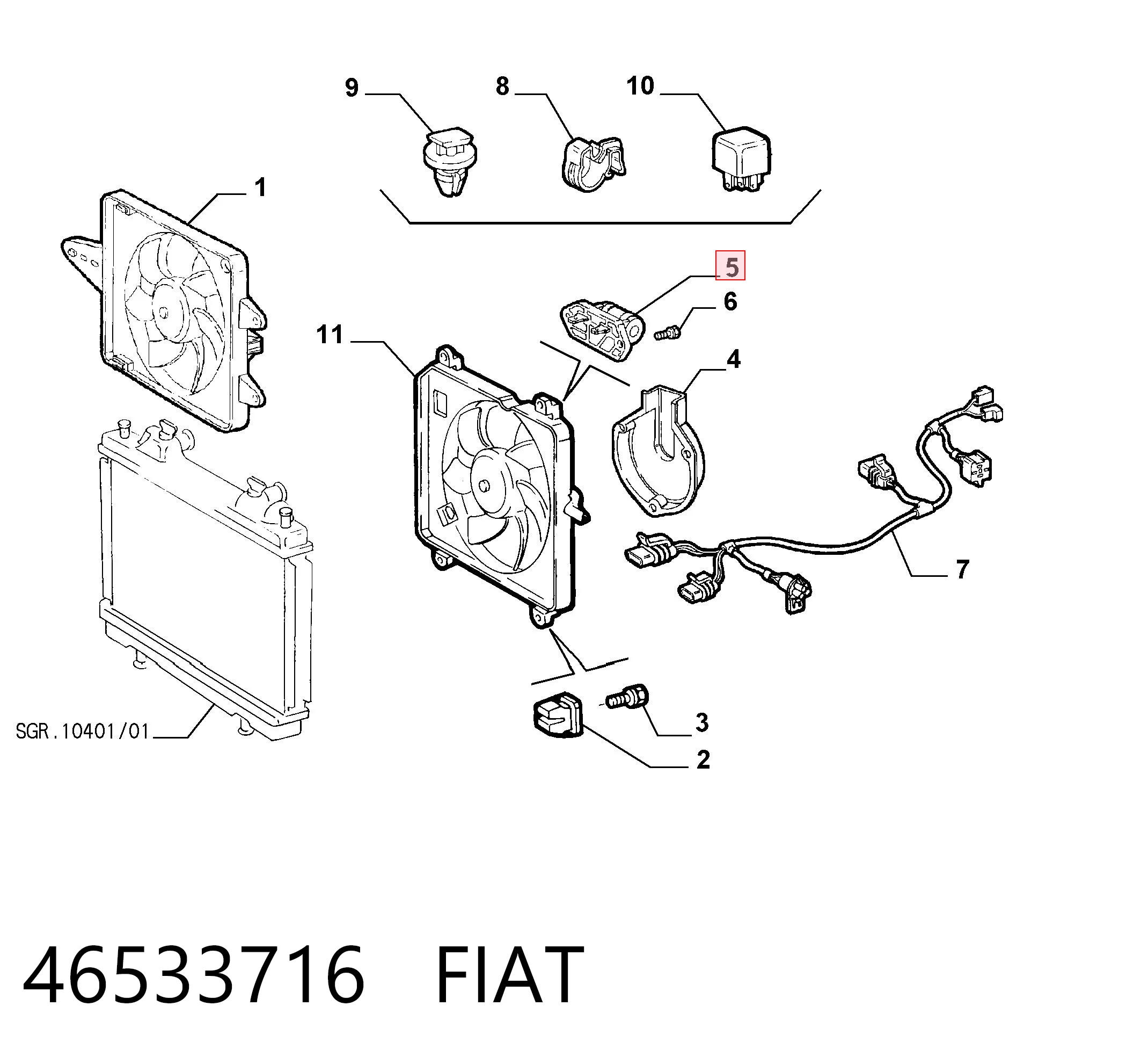 46533716 Fiat/Alfa/Lancia Реле печки